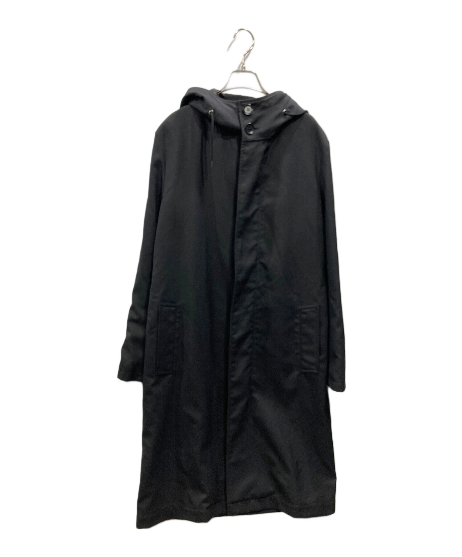 【中古】TROVE カンガスフーデッドガウンコート3 ブラック メンズ 中古・古着通販】GROUND Y (グラウンドワイ) フーデッドコート