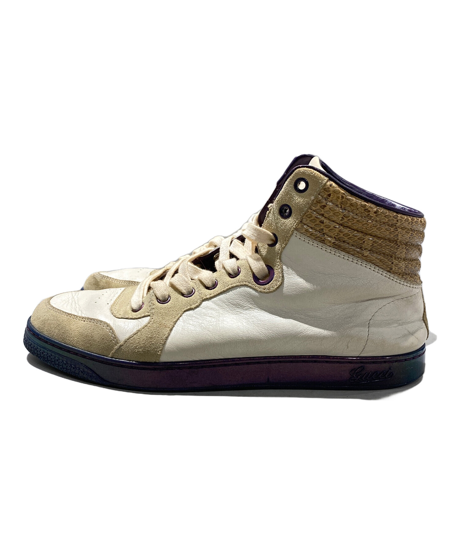 中古・古着通販】GUCCI (グッチ) インターロッキングGパイソンレザー