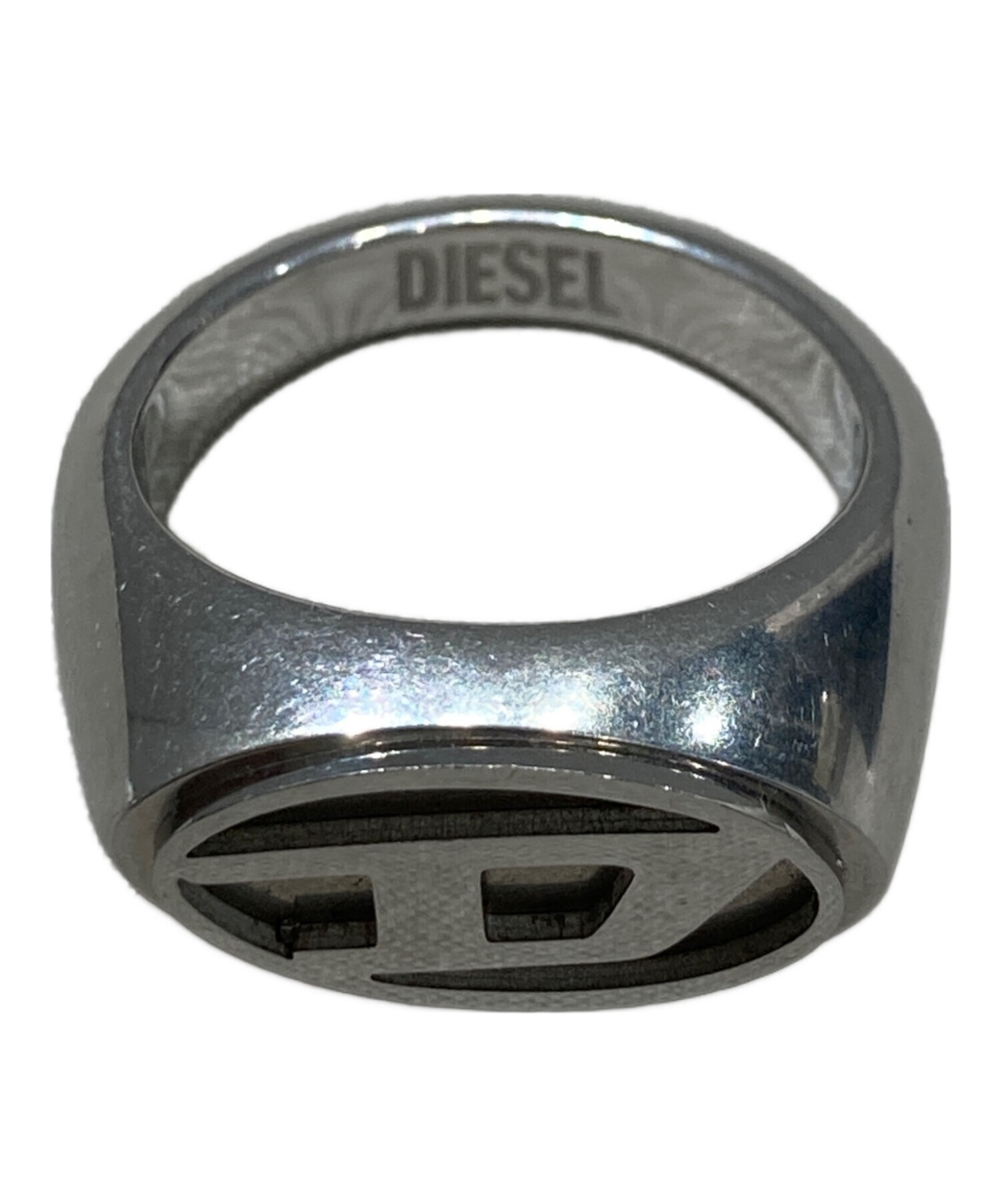 DIESEL オーバルロゴ リング シルバーカラー 中古・古着通販】DIESEL (ディーゼル) オーバルDシグネットリング