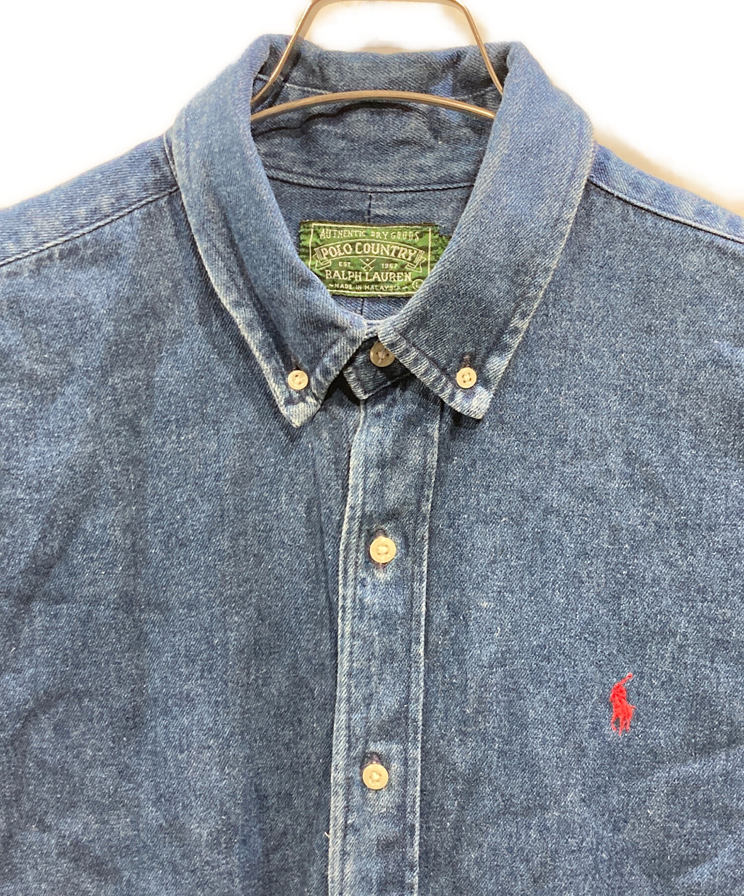中古・古着通販】POLO COUNTRY (ポロカントリー) デニム ボタンダウン