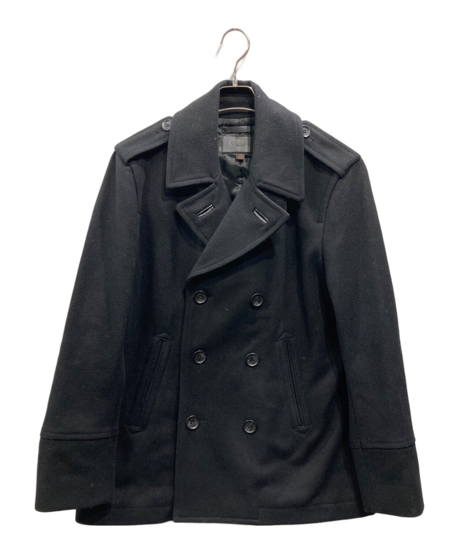 中古・古着通販】COACH (コーチ) Pコート ブラック サイズ:M｜ブランド