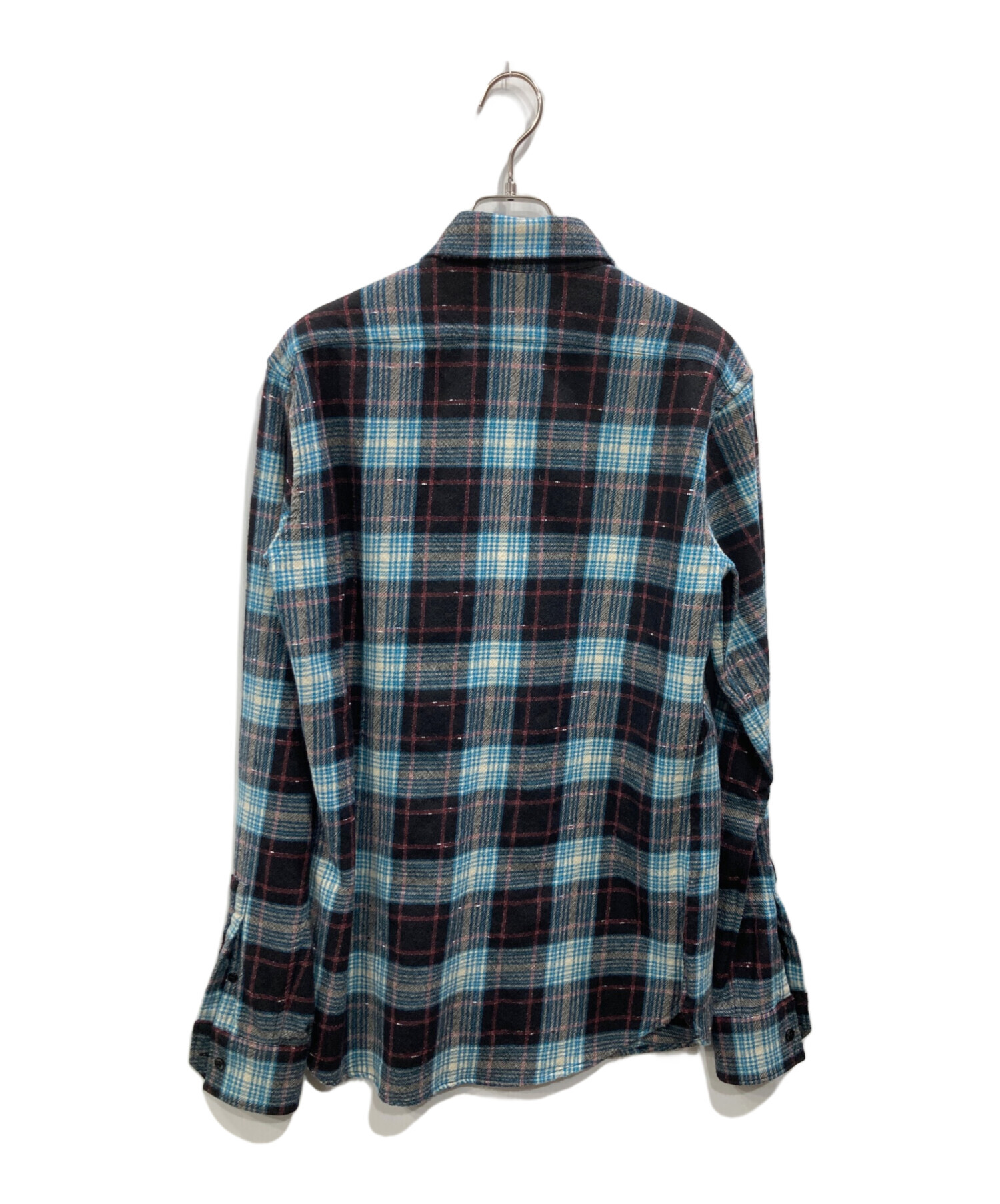 SAINT LAURENT チェックシャツ 中古・古着通販】Saint Laurent Paris (サンローランパリ) ウール