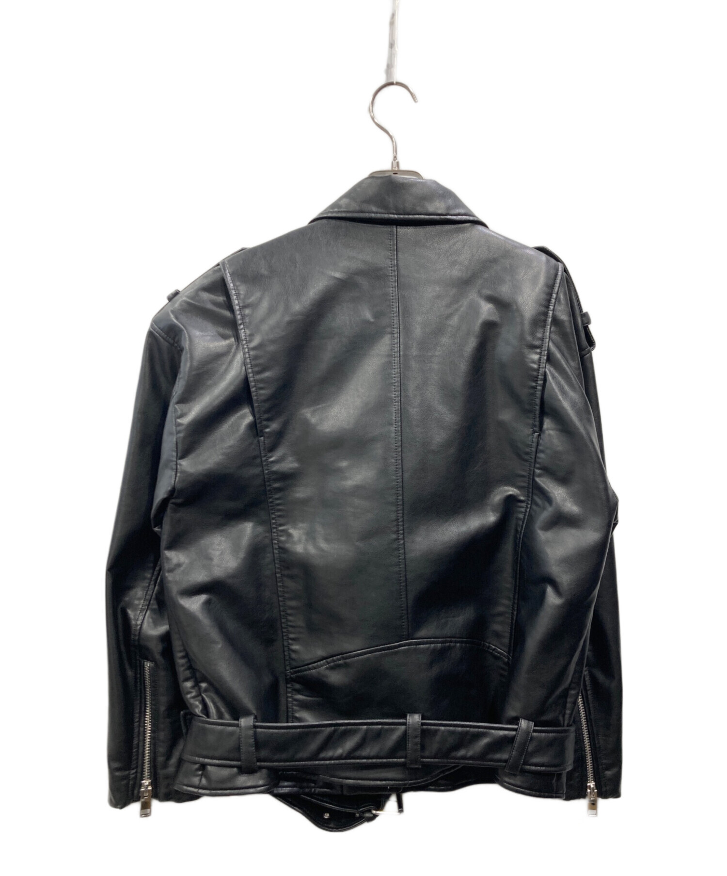 中古・古着通販】ZARA (ザラ) ダブルライダースジャケット ブラック