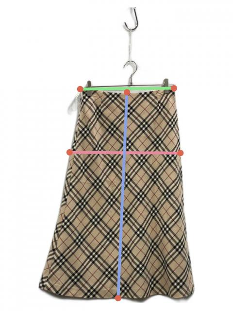 ✨美品 ✨バーバリー ロンドン スカート チェック 40(L相当) ベージュ 中古・古着通販】BURBERRY LONDON (バーバリーロンドン) ノヴァ