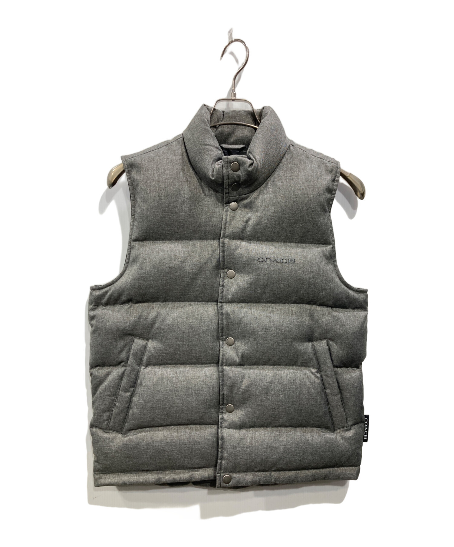 中古・古着通販】COACH (コーチ) SOLID ダウンベスト グレー サイズ:S