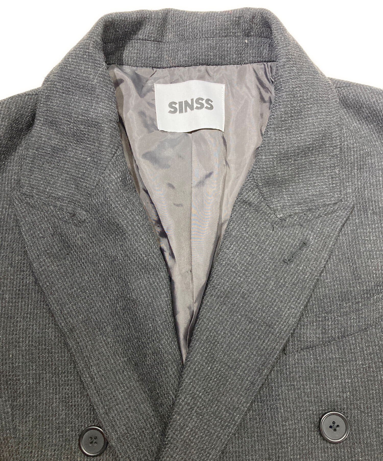 中古・古着通販】SINSS (シンス) Classic Wool Blend Tweed Coat