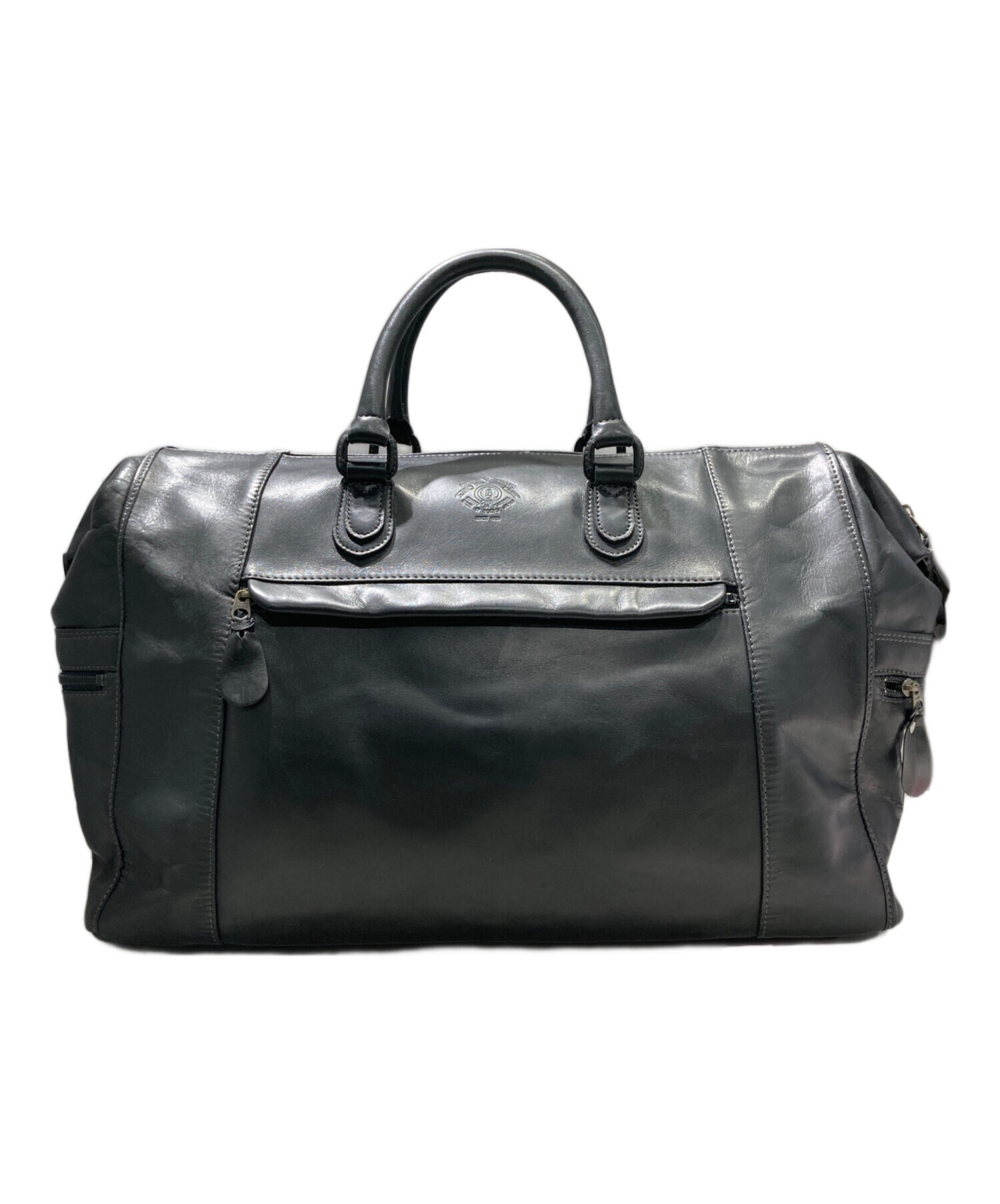 PORTER CERVINO 2WAY ボストンバッグ ブラック 中古・古着通販】PORTER (ポーター) CERVINO 2WAY レザー ボストン