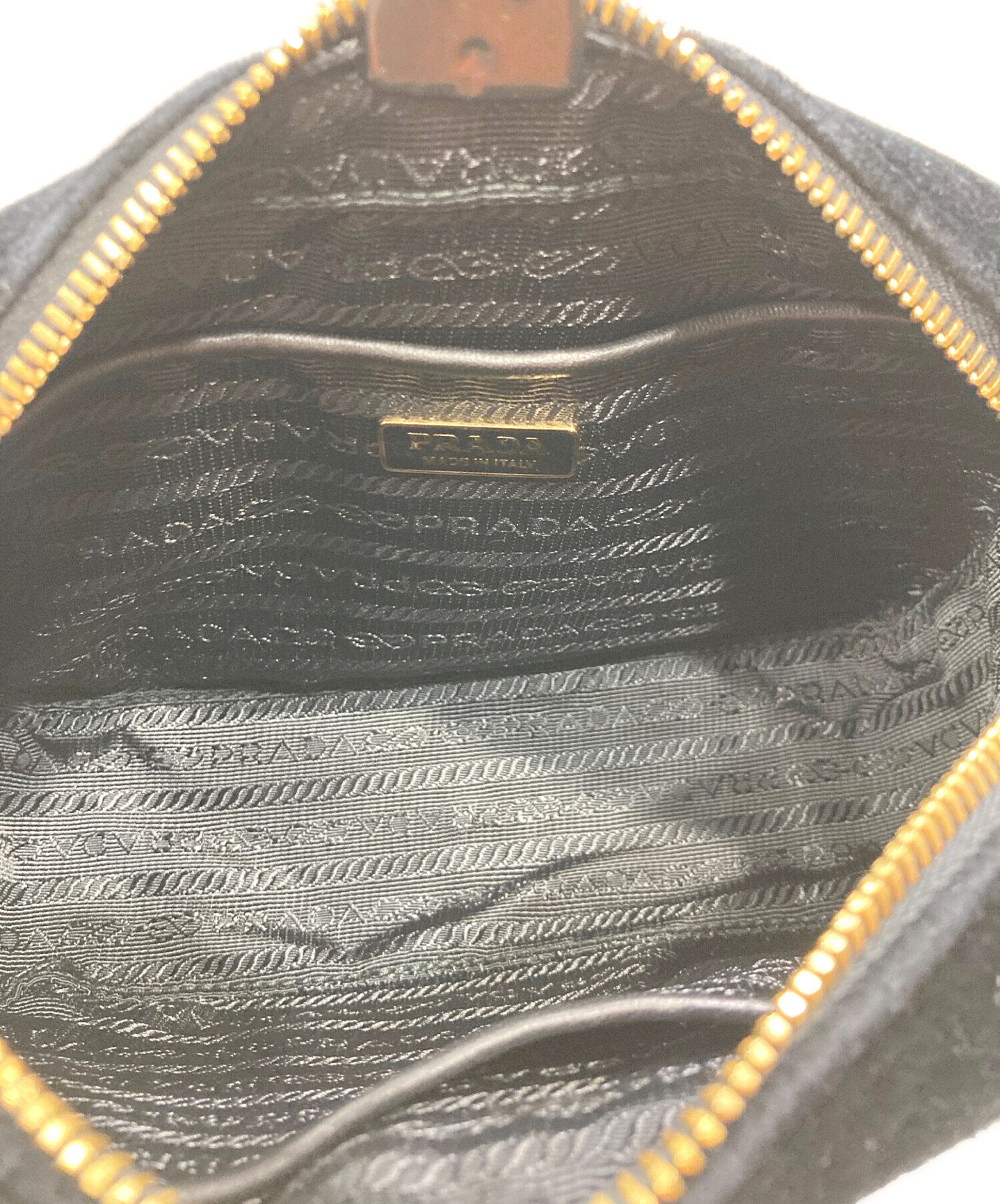中古・古着通販】PRADA (プラダ) ベロア チェーンショルダーバッグ