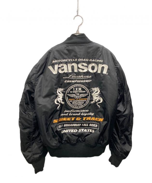 中古・古着通販】VANSON (バンソン) MA-1ジャケット ブラック サイズ:M