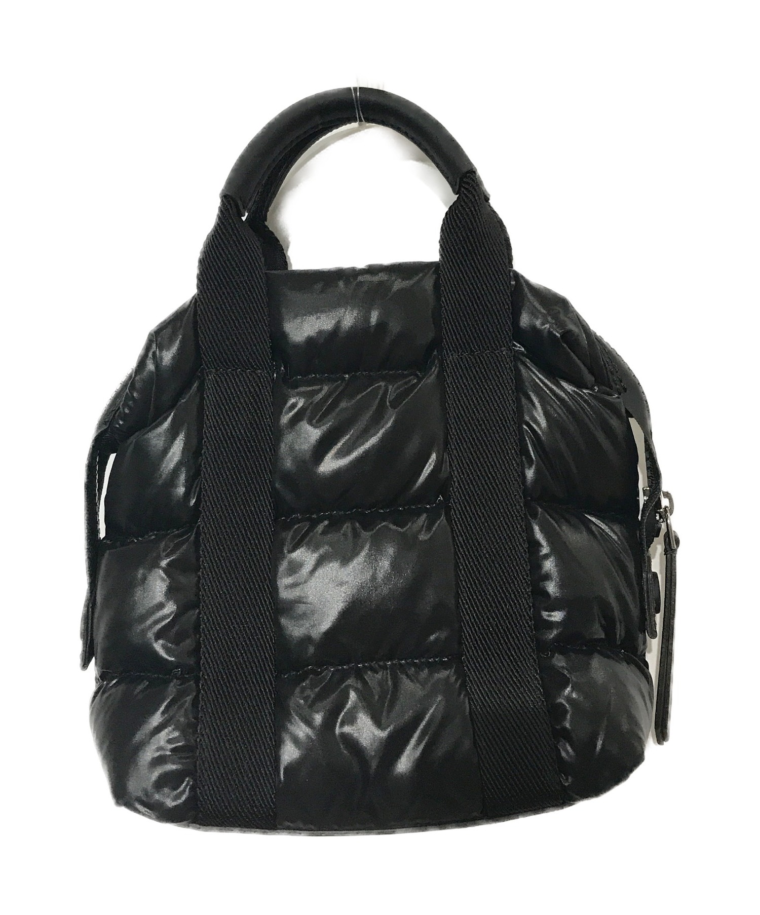 中古・古着通販】MONCLER (モンクレール) ダウンハンドバッグ ブラック 