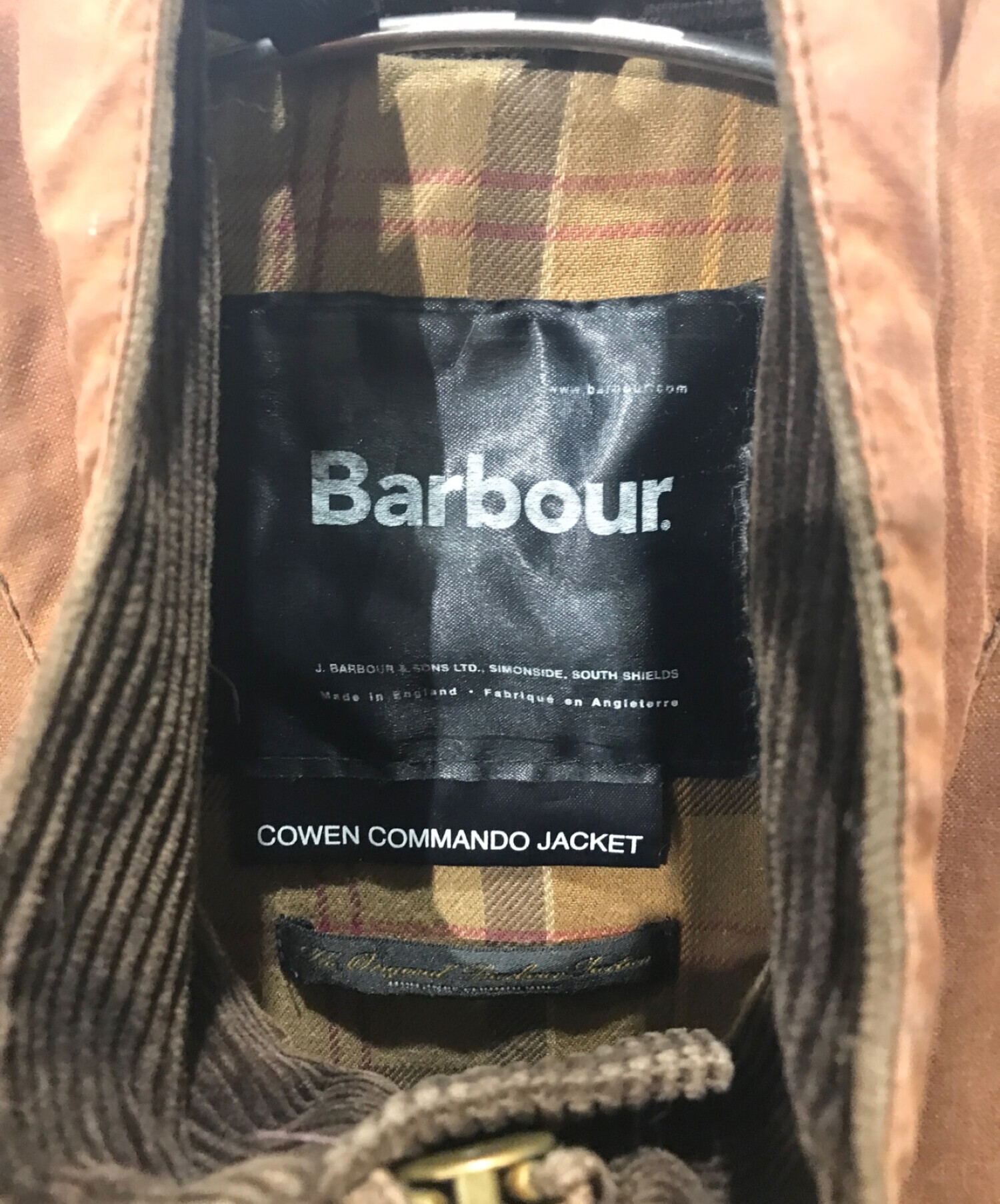 中古・古着通販】Barbour (バブアー) COWEN COMMANDO JACKET ブラウン 