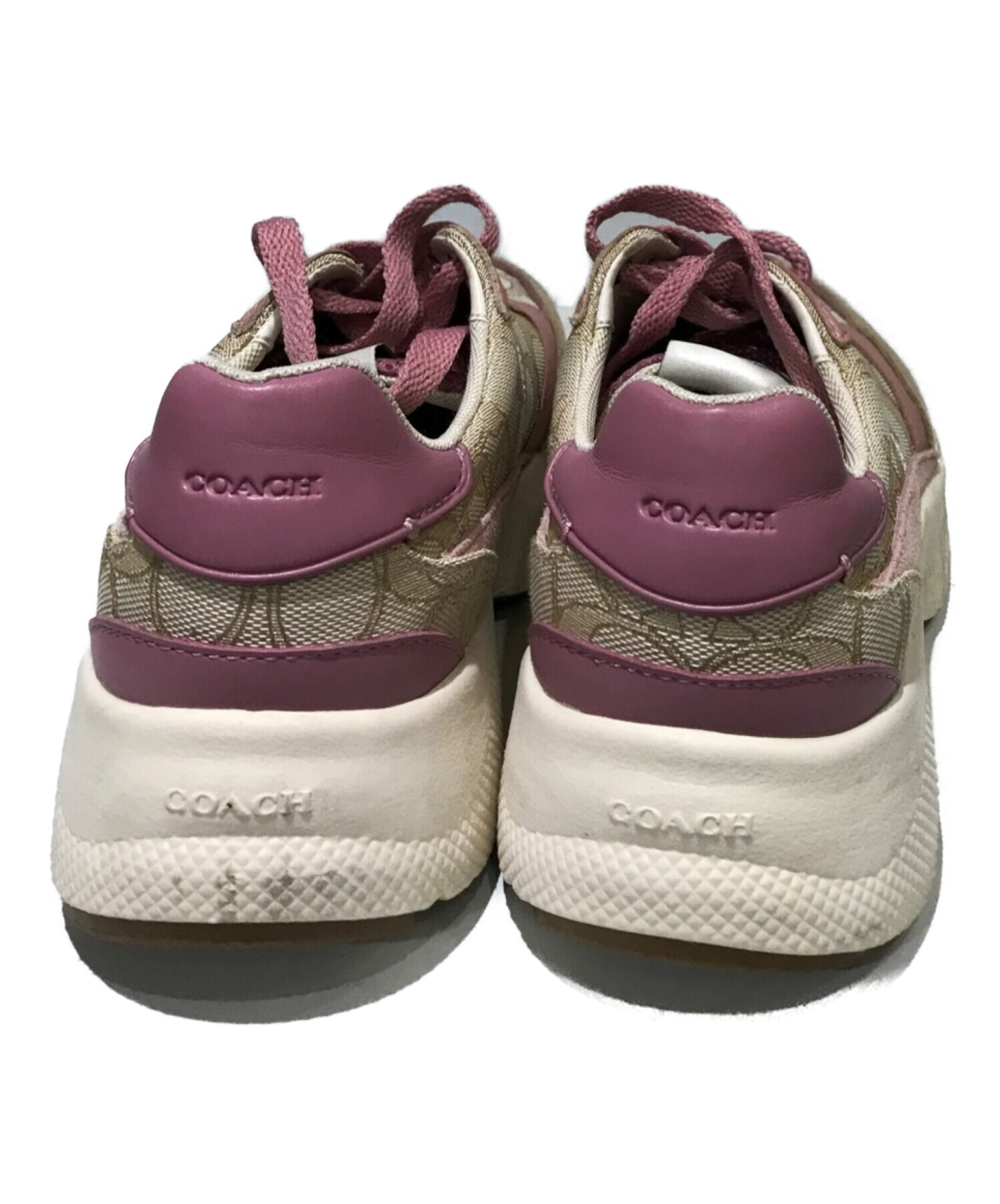 中古・古着通販】COACH (コーチ) スニーカー ピンク サイズ:24