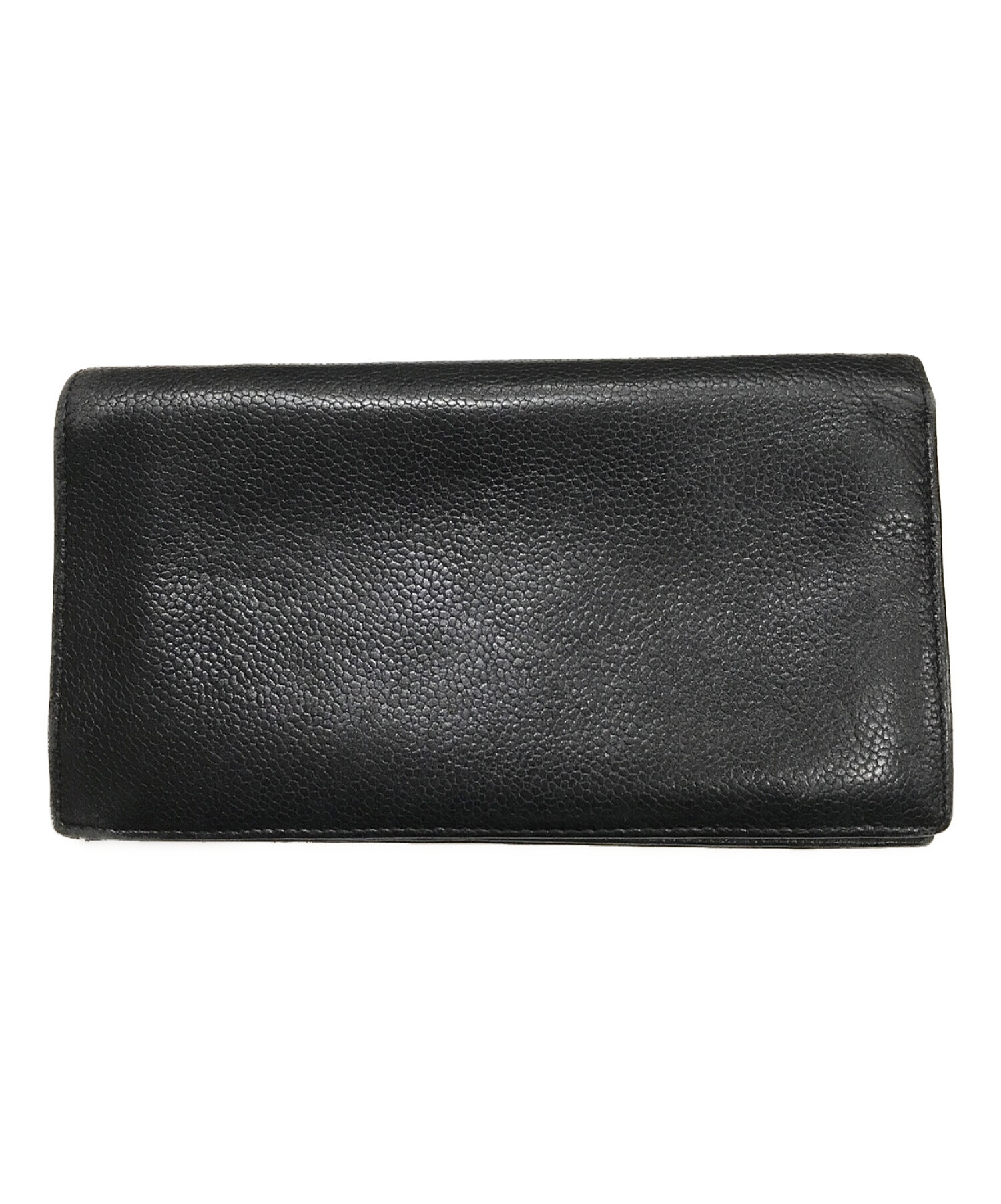 中古・古着通販】CHANEL (シャネル) キャビアスキンココマーク長財布 