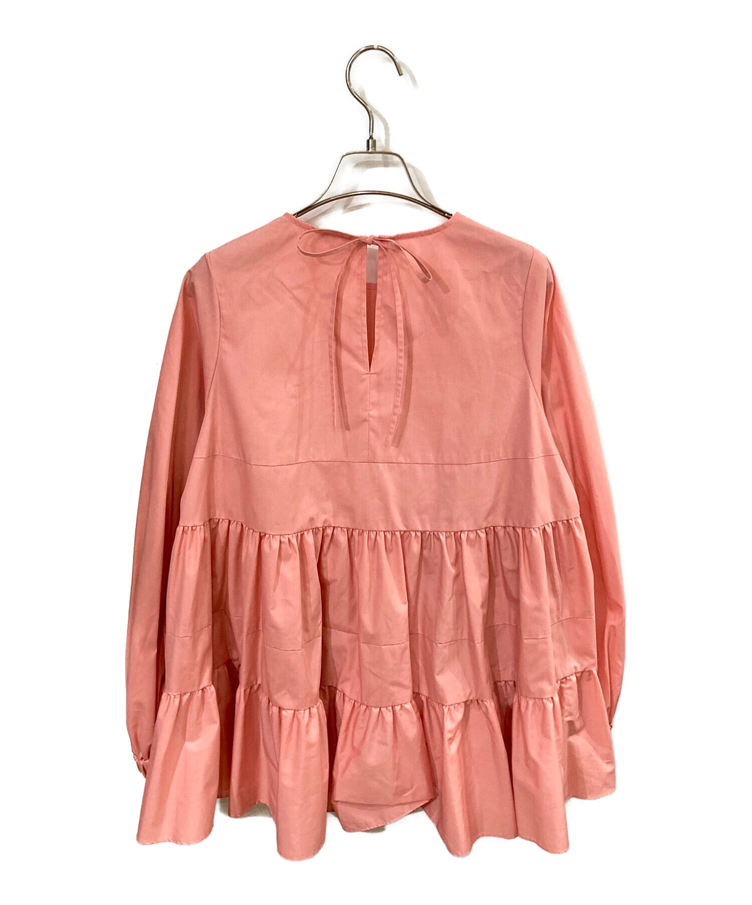 yori ヨリ ティアード ロング ブラウス ピンク yori ヨリ ティアード