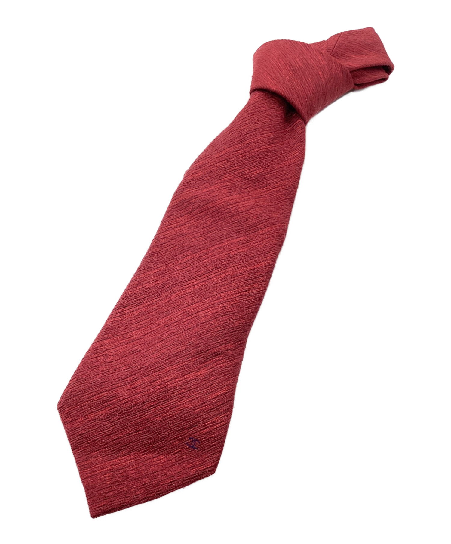 未使用　CHANEL ネクタイ　レッド 中古・古着通販】CHANEL (シャネル) ネクタイ レッド サイズ