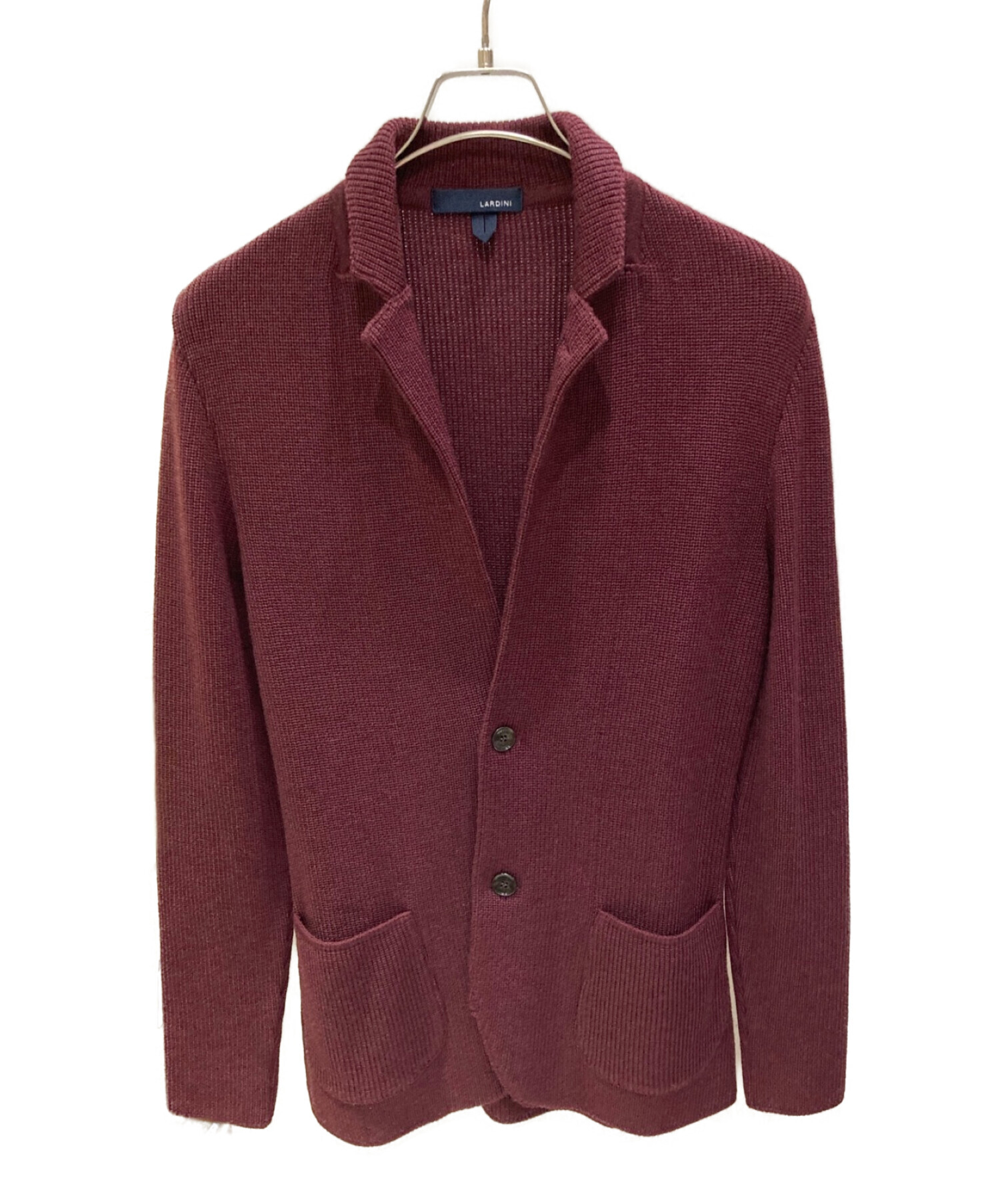 ラルディーニ ニットテーラードジャケット ボルドー ストレッチ ダブル ラルディーニ ニットテーラードジャケット ボルドー ストレッチ ダブル