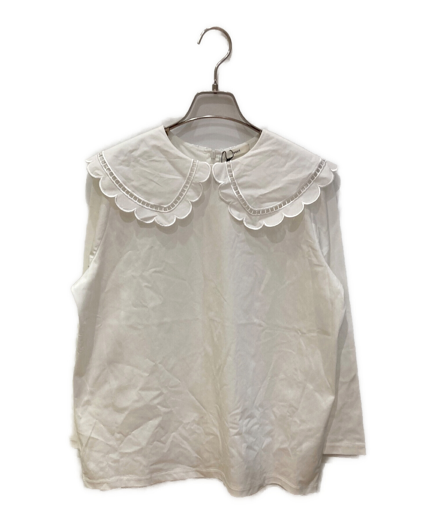 ヨリyoriスカラップカラーブラウス 中古・古着通販】YORI (ヨリ) ブラウス スカラップカラーロンTee