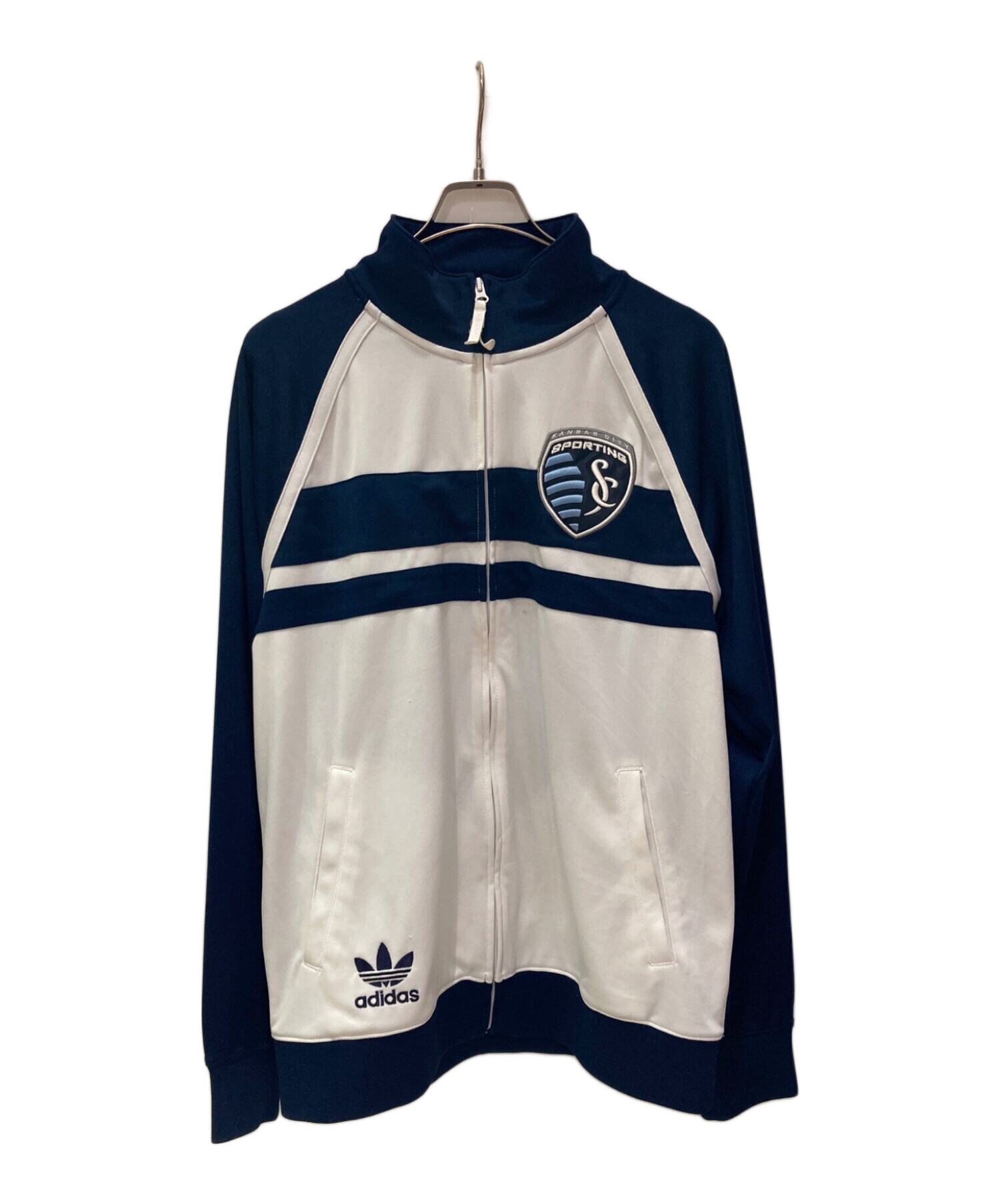 中古・古着通販】adidas (アディダス) トラックジャケット ネイビー 