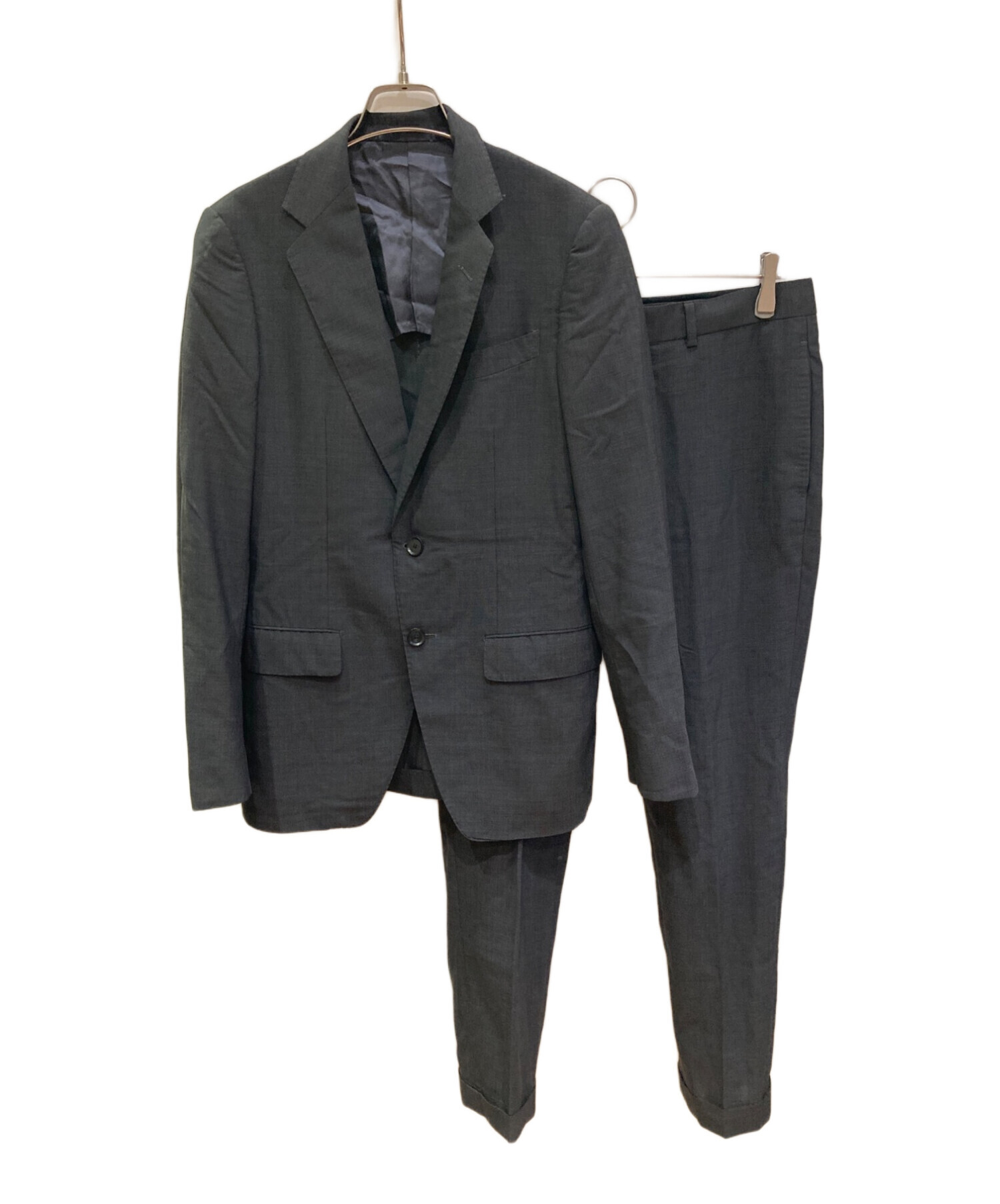 極美品 TOMORROWLAND DRAGO スーツ ダークグレー　46 中古・古着通販】TOMORROW LAND (トゥモローランド) DRAGO (ドラゴ