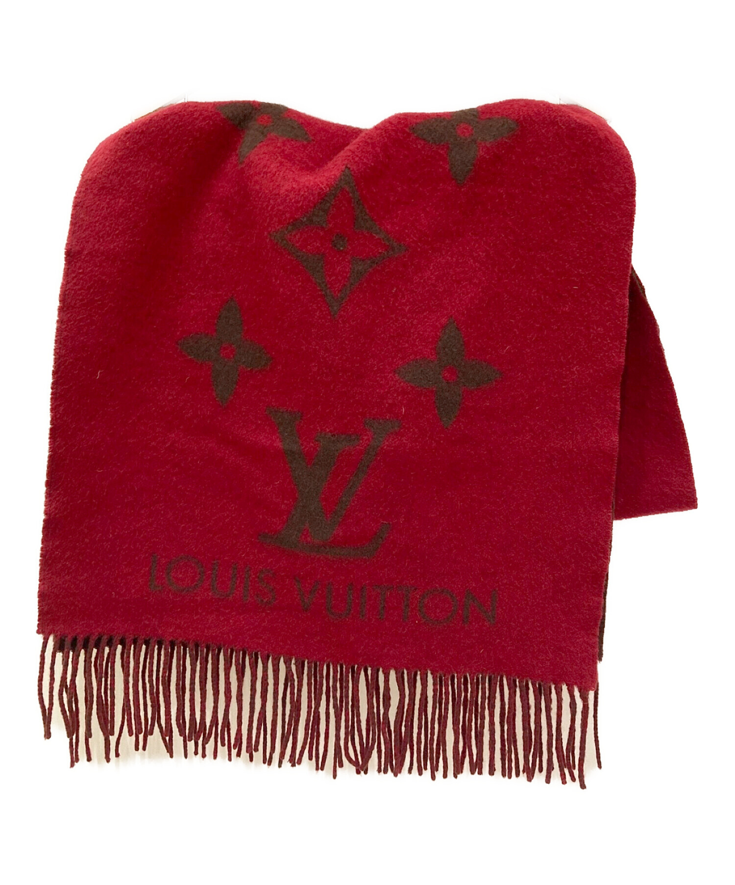 LOUIS VUITTON レッド ストール 中古・古着通販】LOUIS VUITTON (ルイ ヴィトン) カシミヤストール