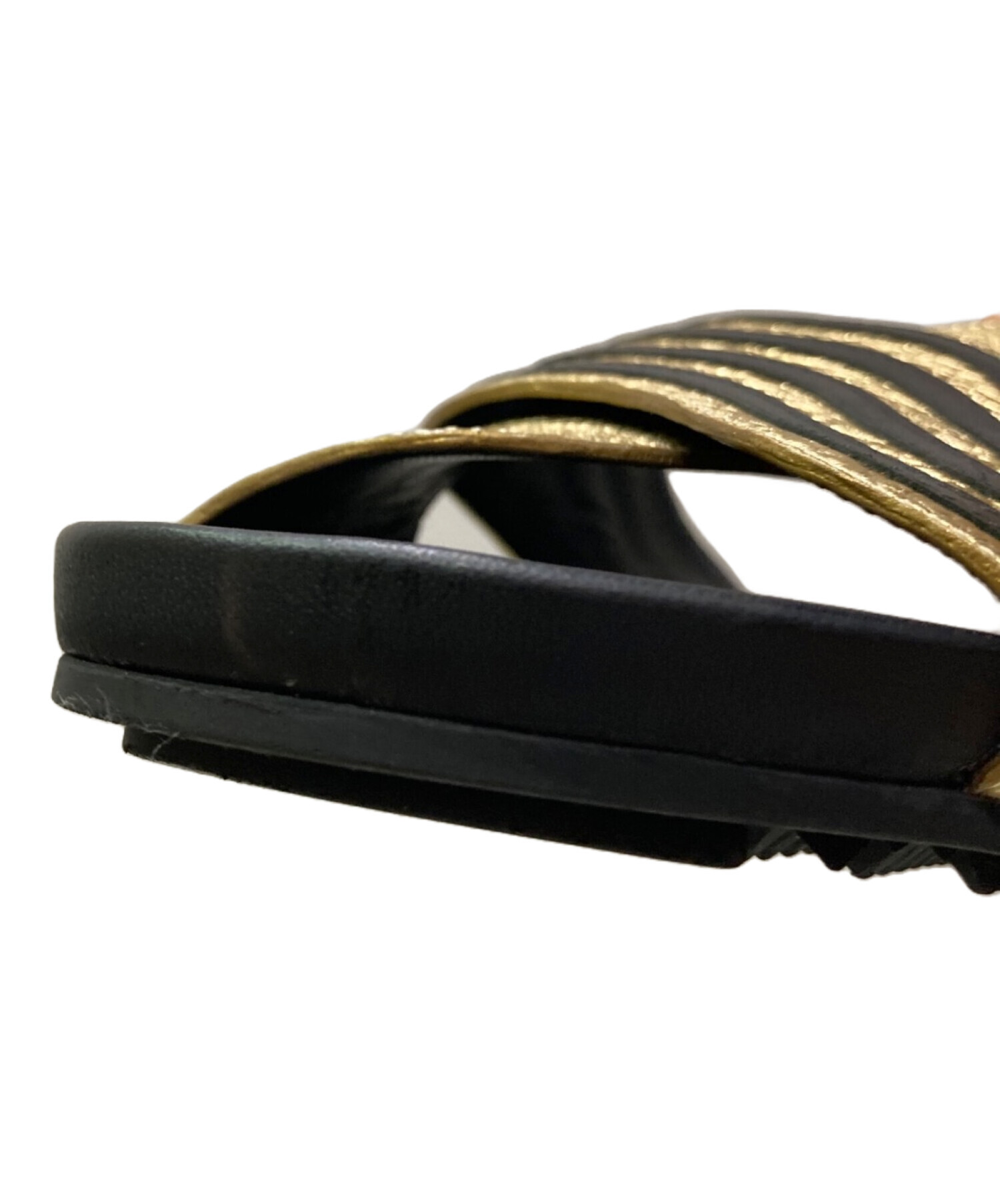 中古・古着通販】FENDI (フェンディ) フラットサンダル ブラック 