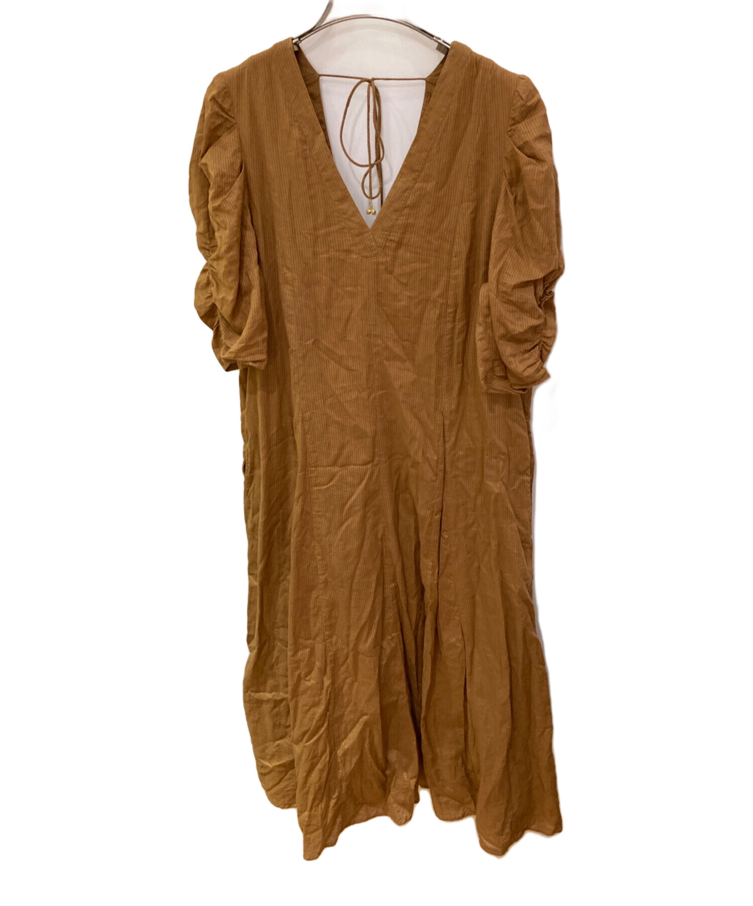 ヌキテパ】DOBBY STRIPE PLAIN DRESS