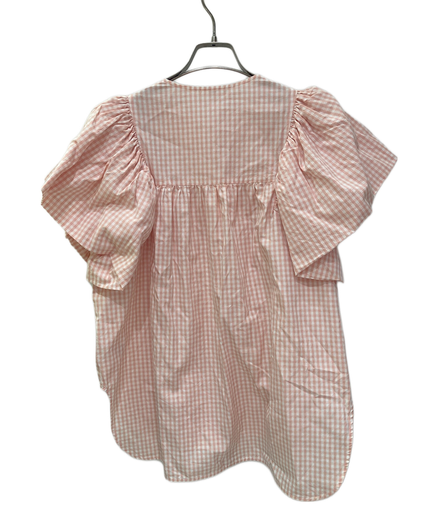 中古・古着通販】YORI (ヨリ) バルーンスリーブブラウス ピンク サイズ 
