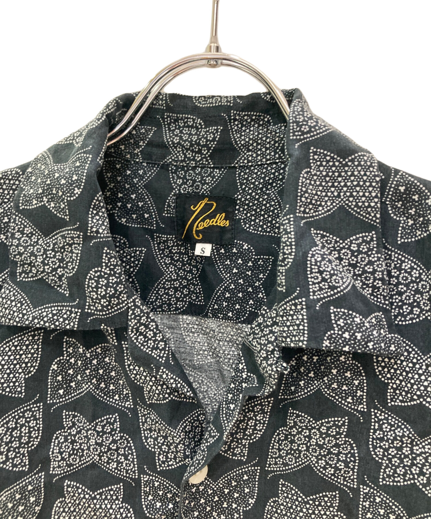 中古・古着通販】Needles (ニードルズ) パピヨン総柄シャツ ネイビー 