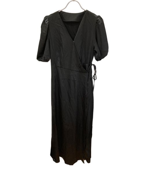 中古・古着通販】maison celon (メゾンセロン) satin wrap dress 