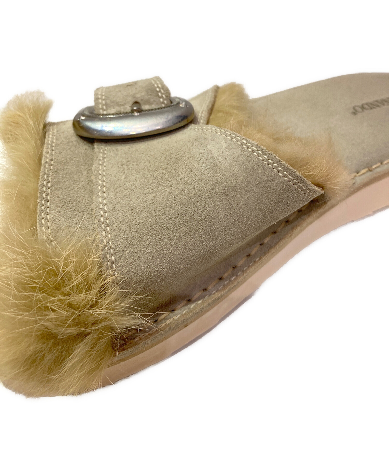 新品未使用Caminando ファーサンダル ベージュ24.0cm〜25cm 中古・古着通販】Caminando (カミナンド) ファーサンダル ベージュ