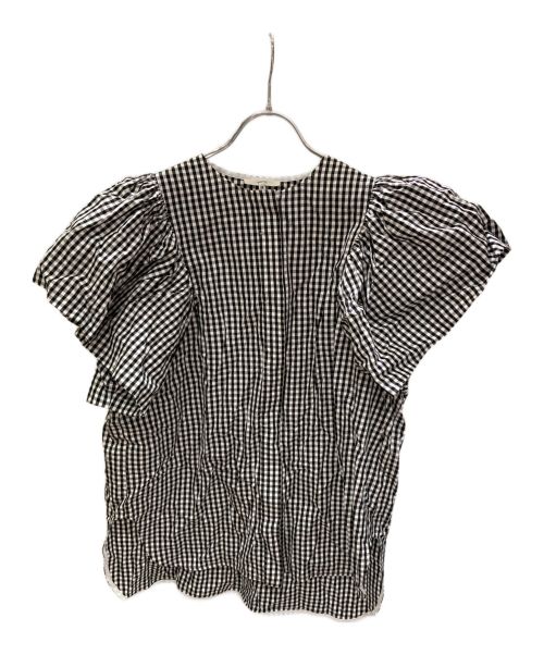 中古・古着通販】YORI (ヨリ) バルーンスリーブブラウス ブラック 中古・古着通販】YORI (ヨリ) バルーンスリーブブラウス ブラック