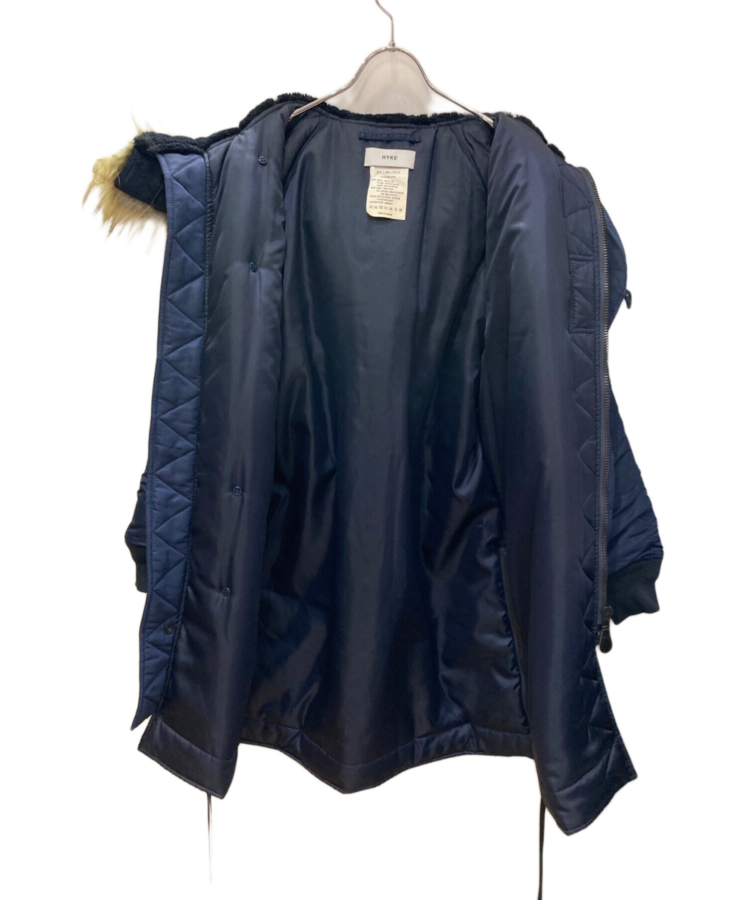 中古・古着通販】HYKE (ハイク) N-3Bコート ネイビー サイズ:1