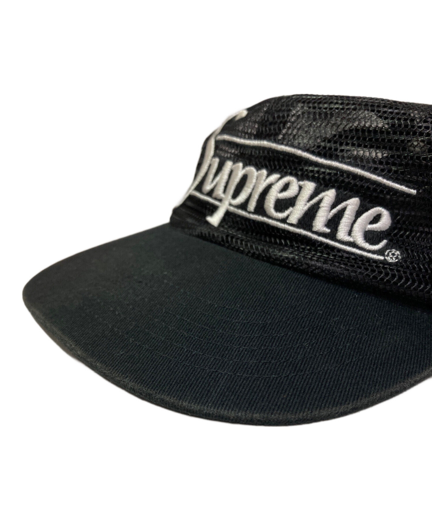 シュプリーム メッシュ6パネルキャップ ブラック supreme Contrast S