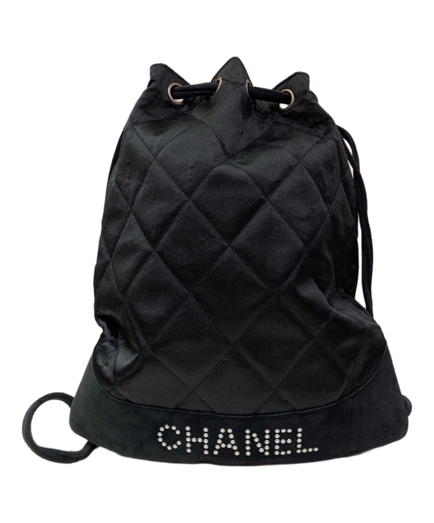 中古・古着通販】CHANEL (シャネル) キルティングバッグ ネイビー