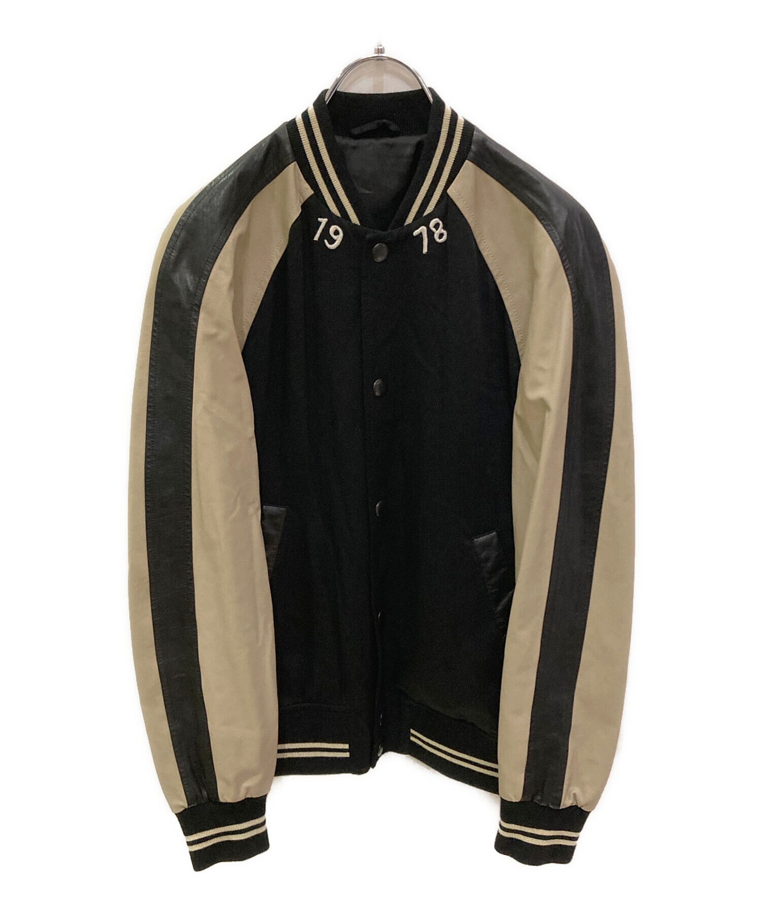 美品　DIESEl ディーゼル ラムレザー　スタジャン　スカジャン ブラック　L 中古・古着通販】DIESEL (ディーゼル) スタジャン ブラック サイズ:XS