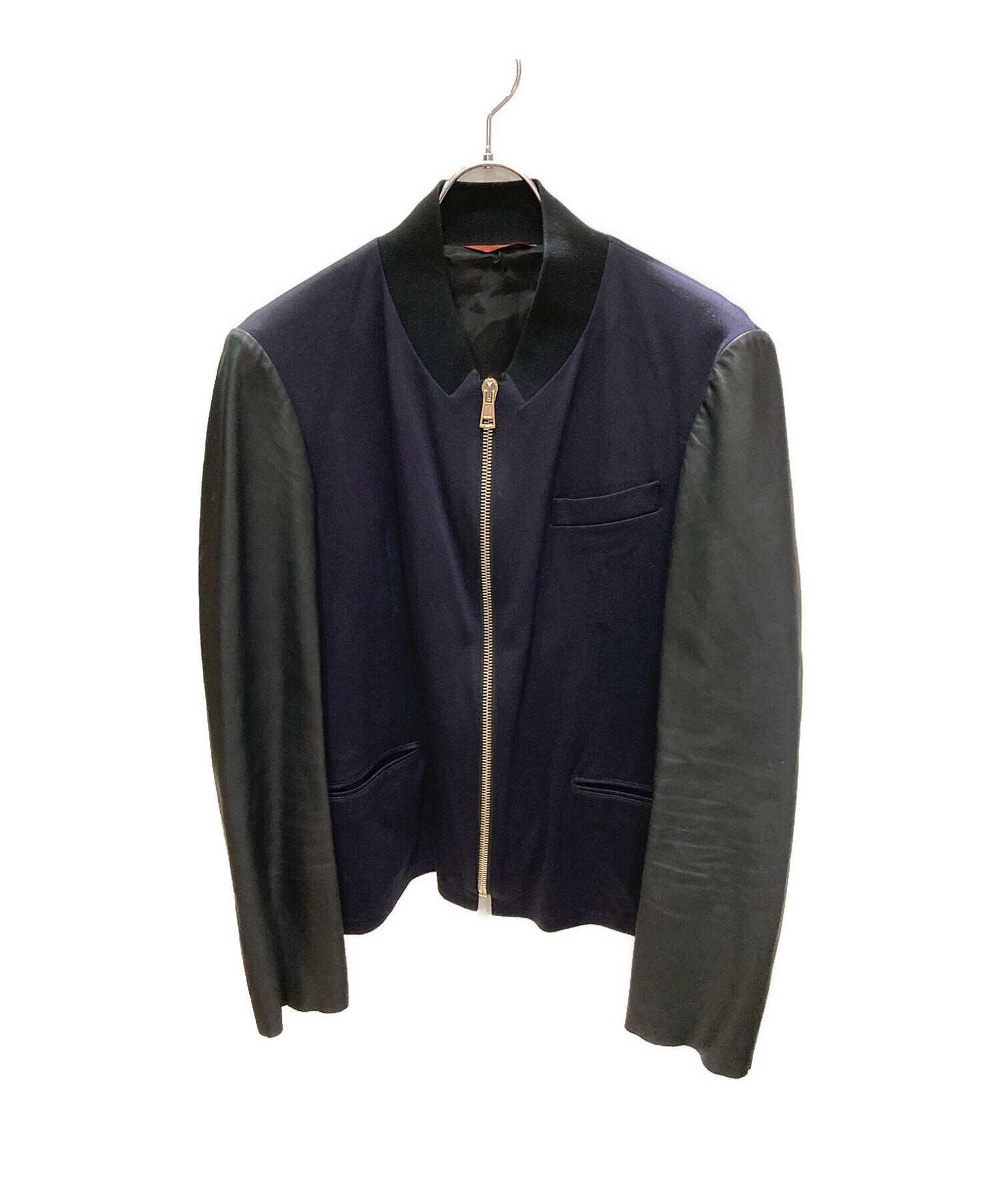 中古・古着通販】PAUL SMITH (ポールスミス) レザー切替ジャケット