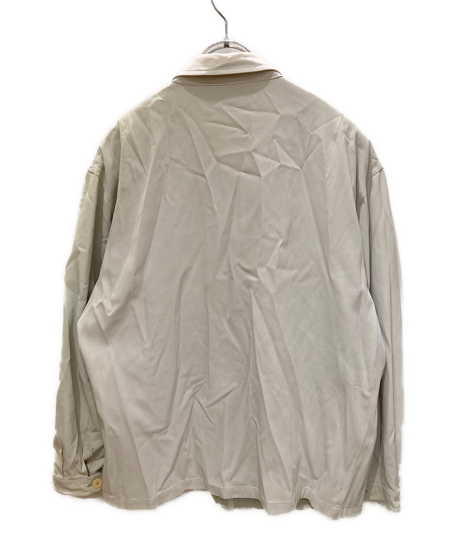GIORGIO ARMANI リネン　ジップアップ　ジャケット　グレージュ　M 中古・古着通販】GIORGIO ARMANI (ジョルジョアルマーニ) ジップアップ