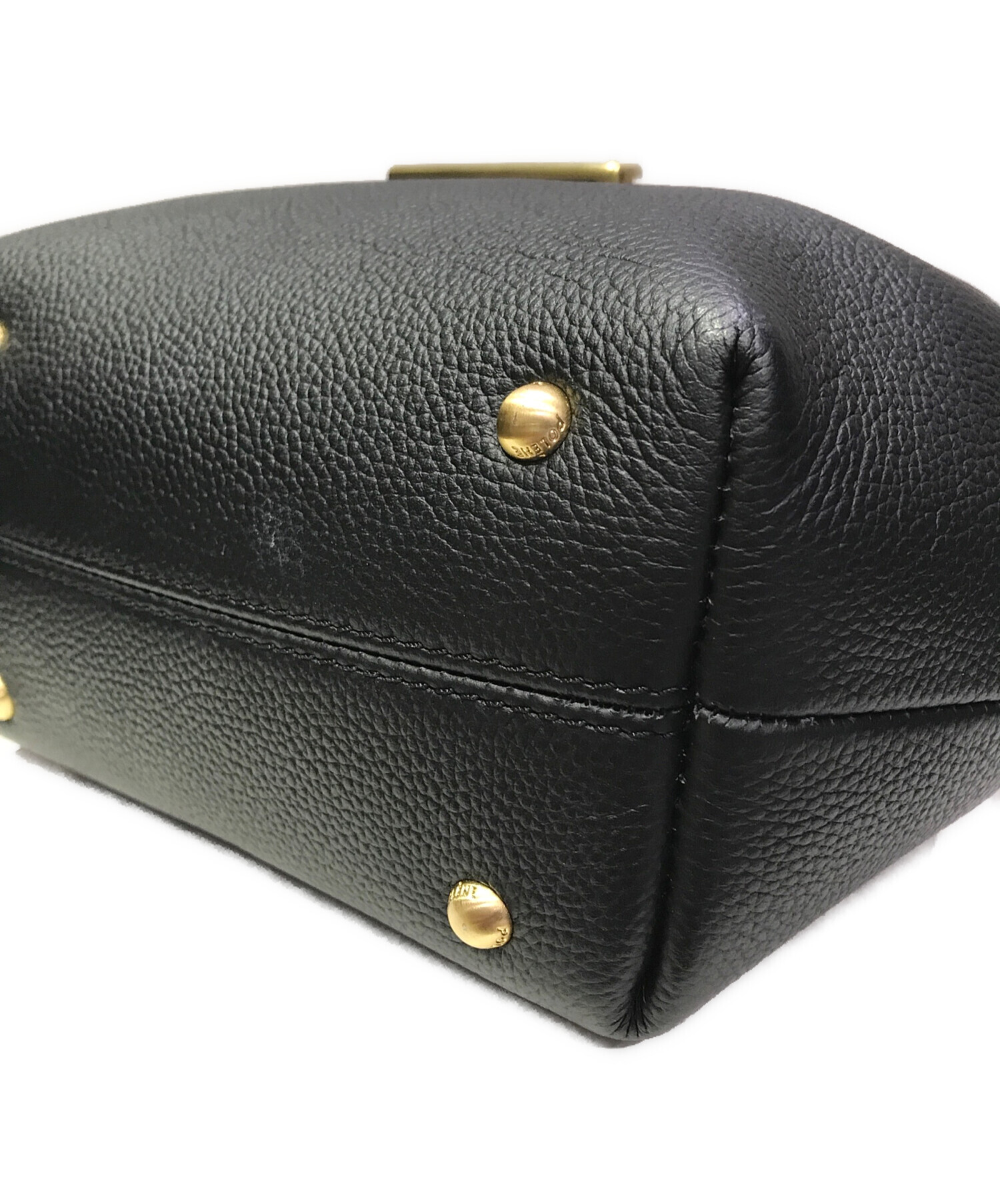 【美品】ポレーヌPOLENE　Numero Un Mini　モノクロームブラック Polène | バッグ - Numéro Un Micro - ブラック テクスチャード