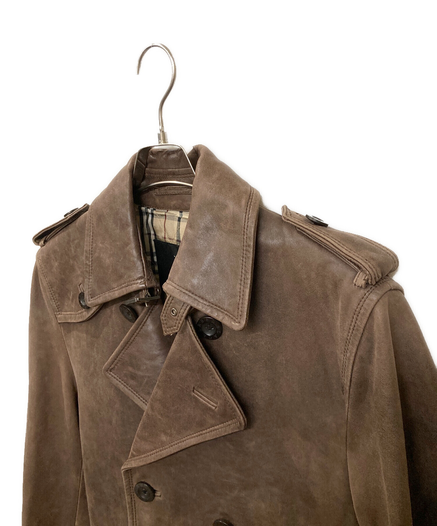 【極美品LL!!欠品無し!】バーバリーブラックレーベル レザーコート ムートン 極美品LL!!欠品無し!】バーバリーブラックレーベル レザーコート ムートン