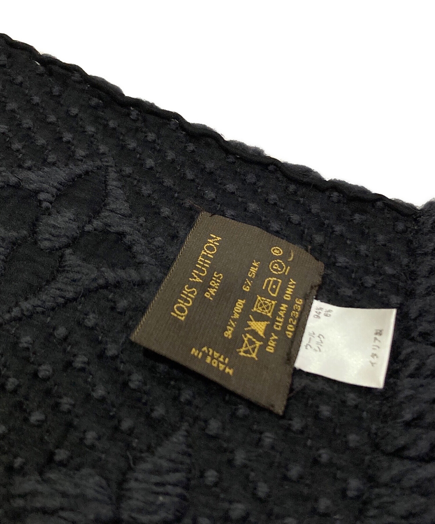 LOUIS VUITTON 新品未使用　ウールマフラー ブラック/ホワイト 楽天市場】【アパレル】LOUIS VUITTON ルイ ヴィトン モノグラム