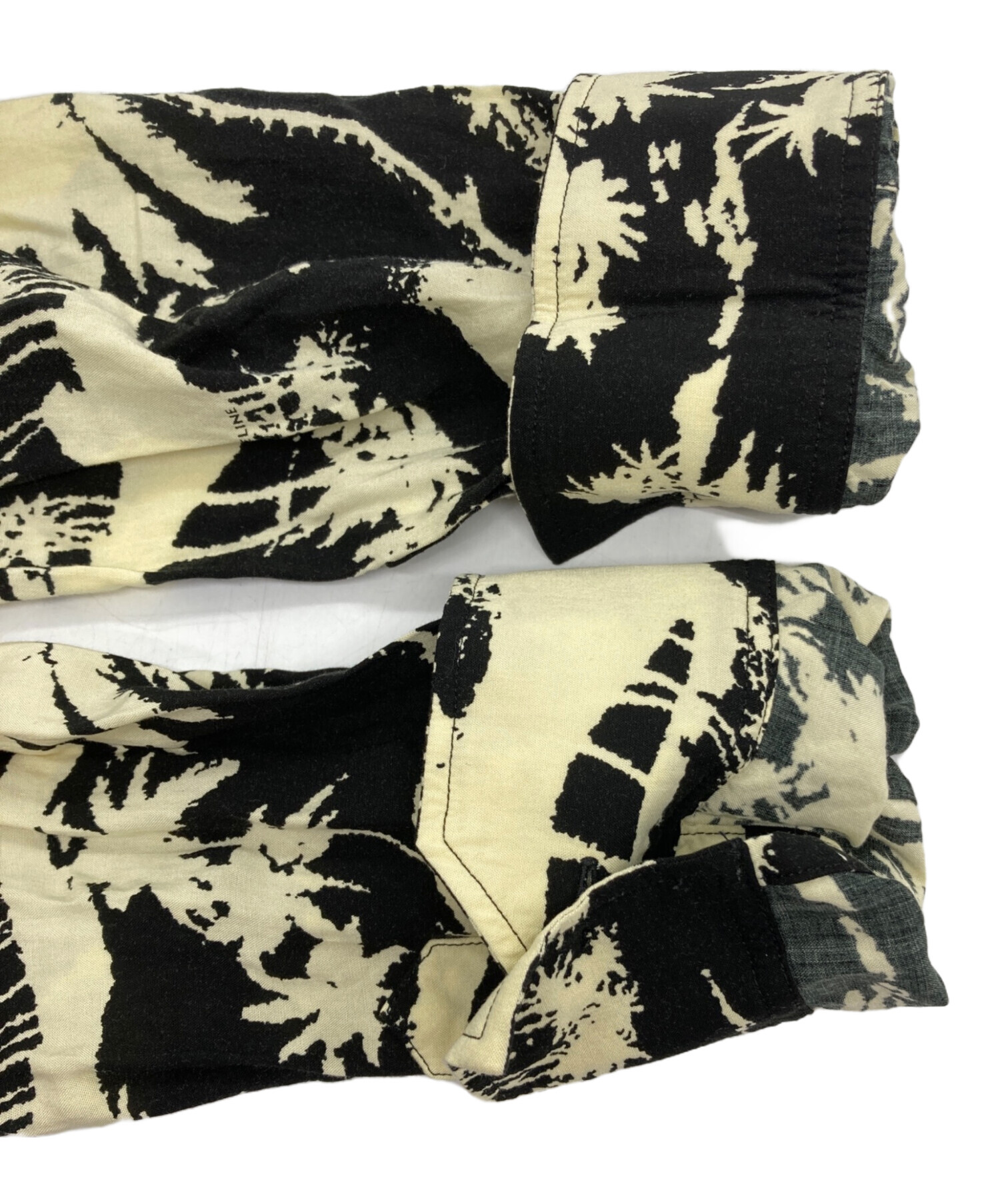 中古・古着通販】CELINE (セリーヌ) アロハシャツ ブラック×アイボリー