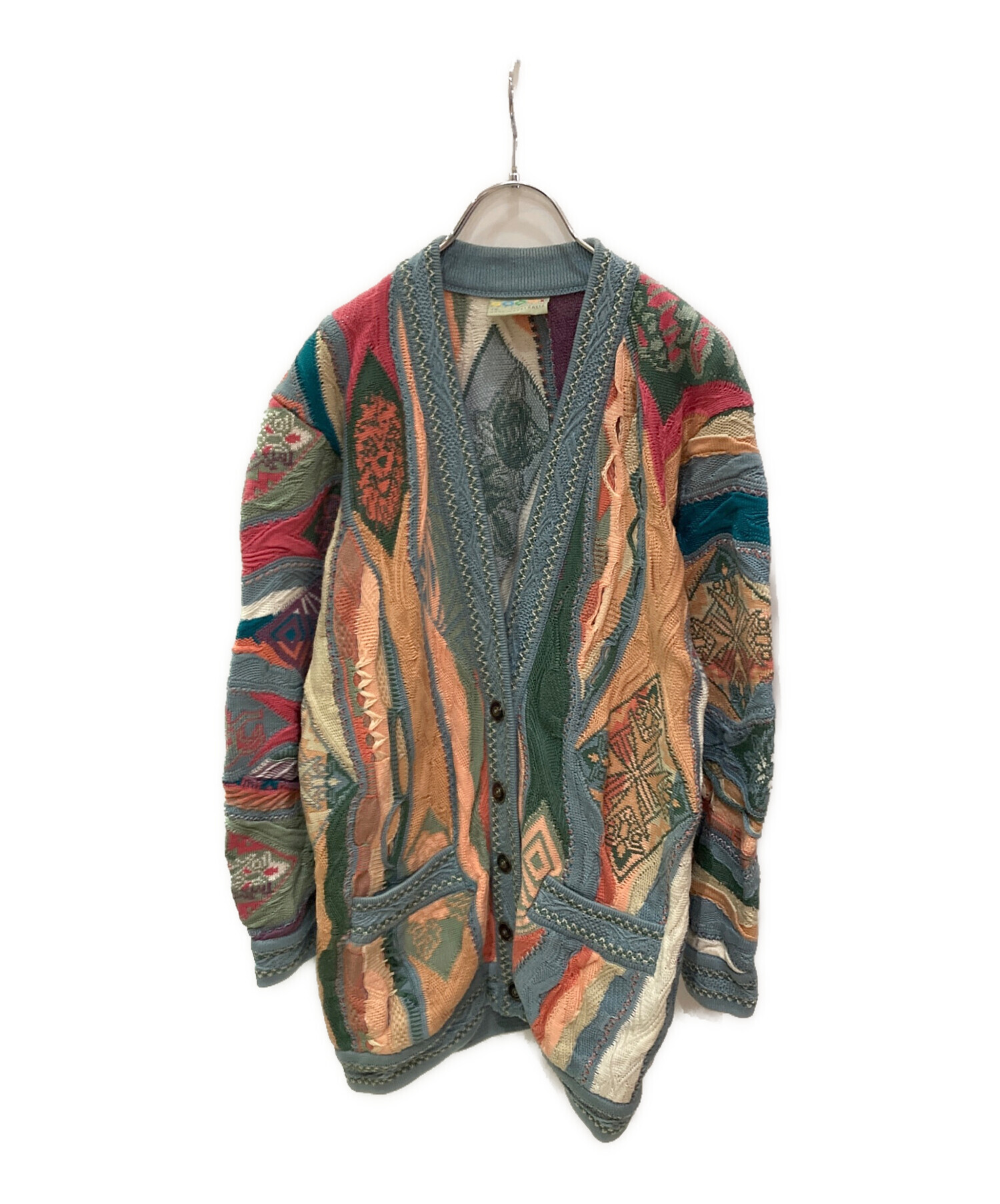 中古・古着通販】Coogi (クージー) 3Dニットカーディガン マルチカラー 