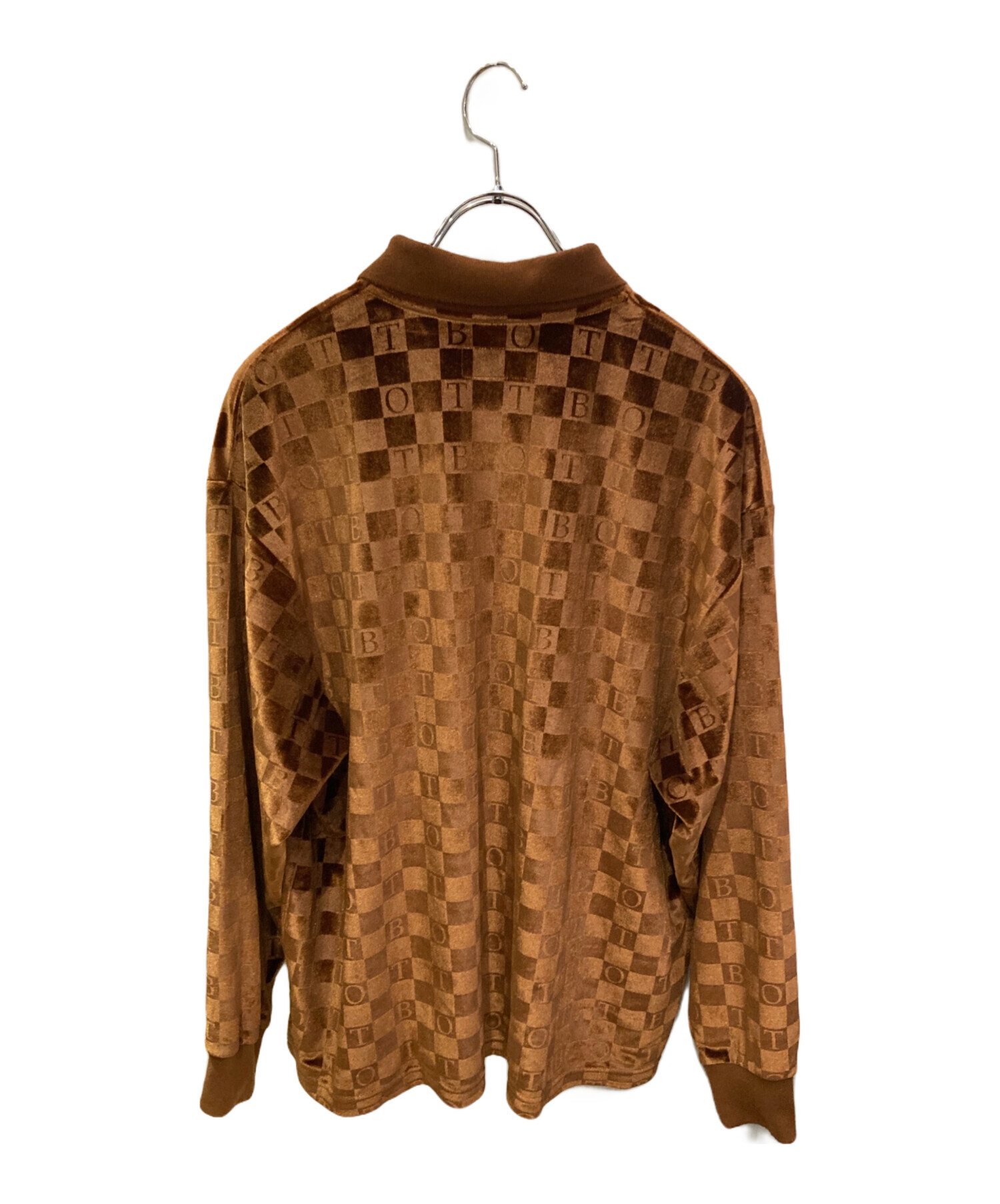 中古・古着通販】BoTT (ボット) 長袖ポロシャツ ブラウン サイズ:XL