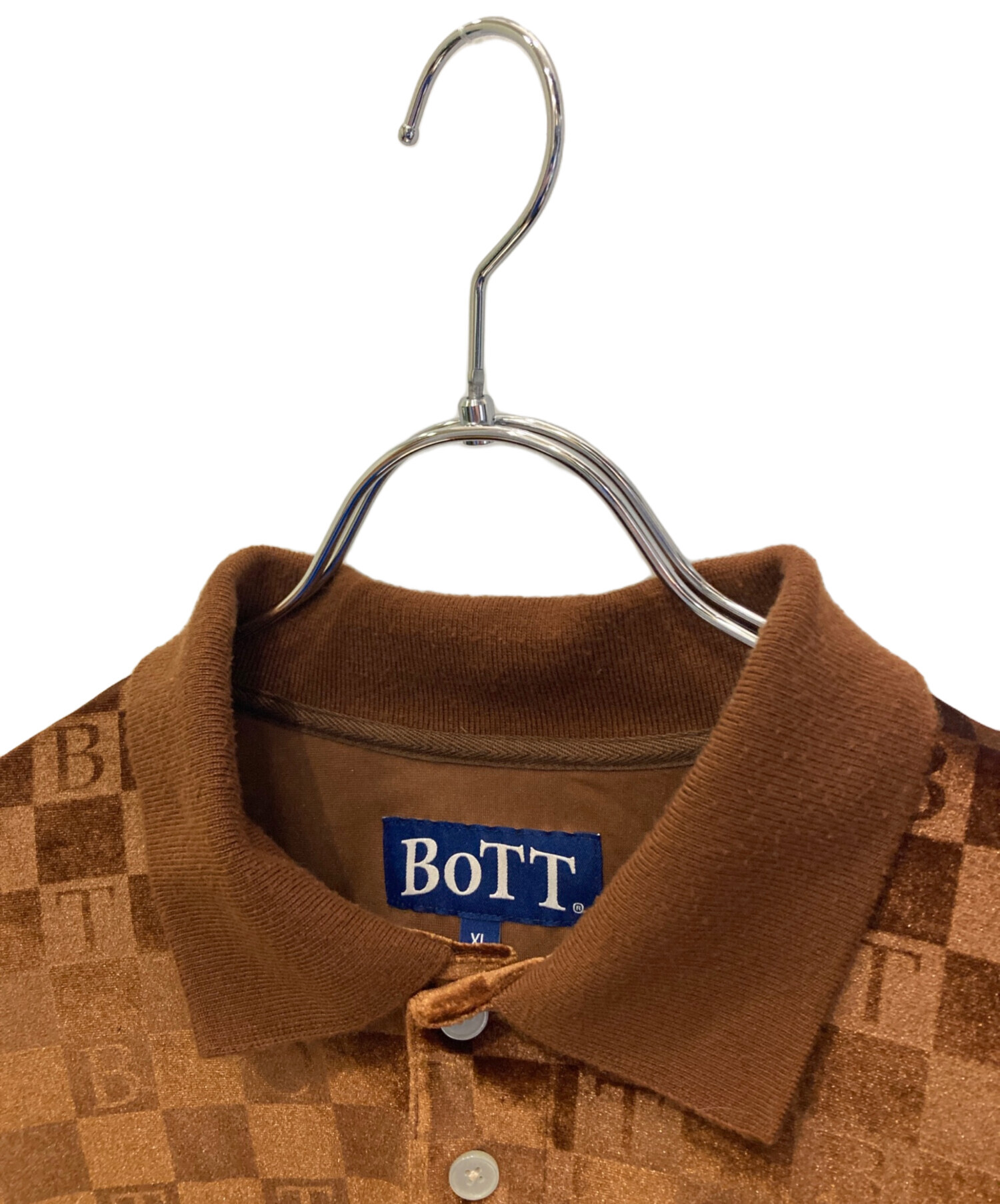 中古・古着通販】BoTT (ボット) 長袖ポロシャツ ブラウン サイズ:XL
