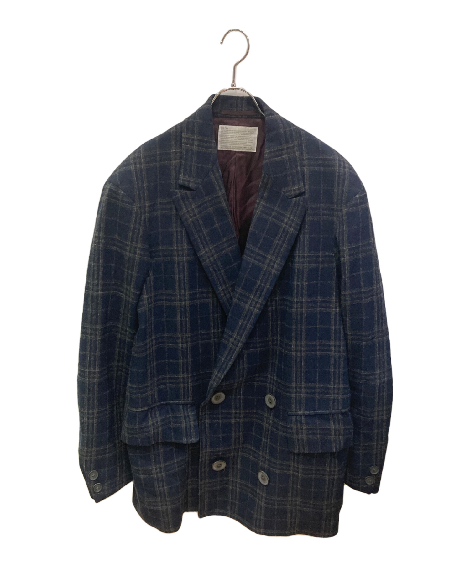 中古・古着通販】KOLOR (カラー) ダブルジャケット ネイビー サイズ:3