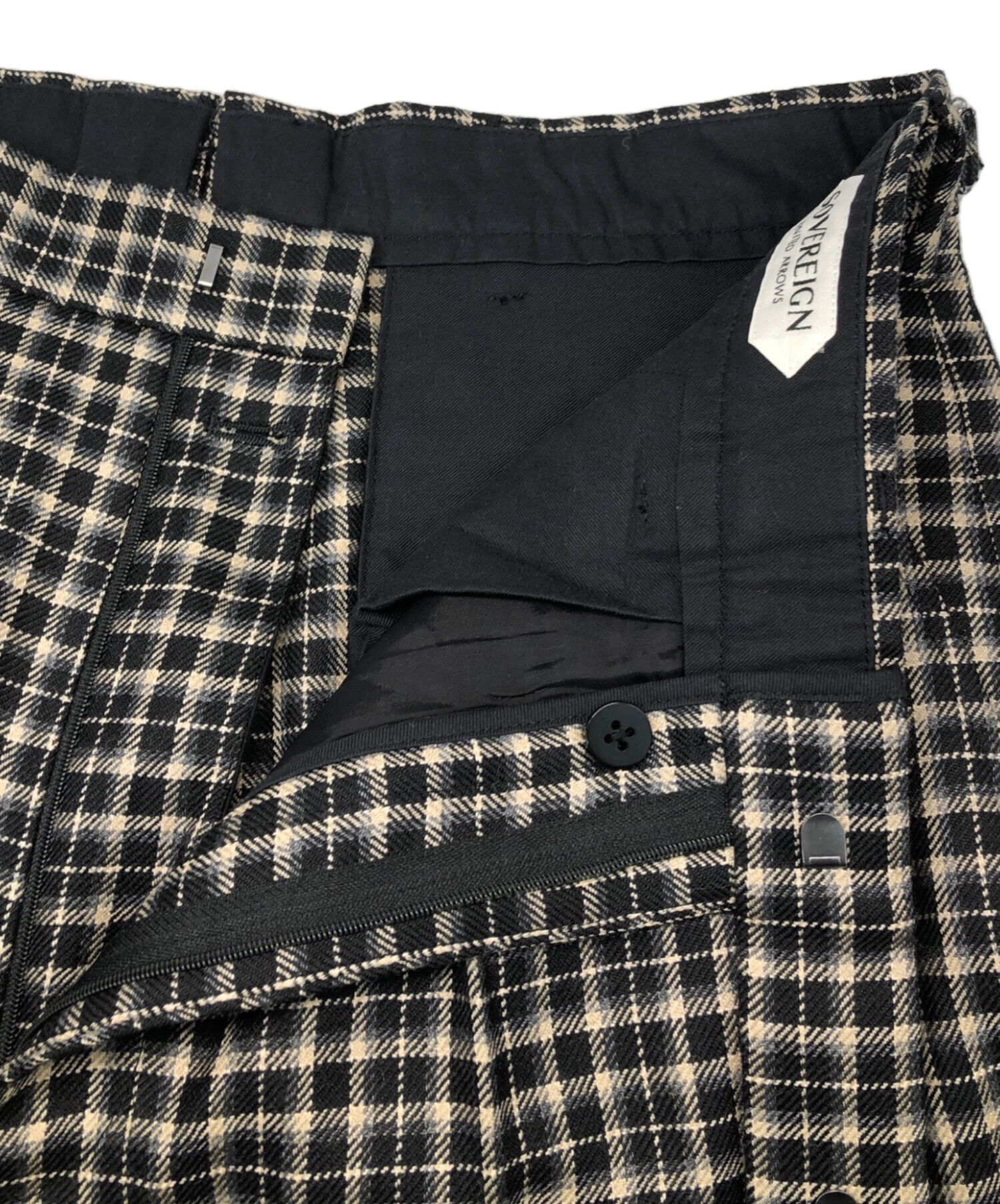 SOVEREIGN ウールチェックオフィサーパンツ 3シーズン　L SOVEREIGN ウールチェックオフィサーパンツ 3シーズン L SOVEREIGN