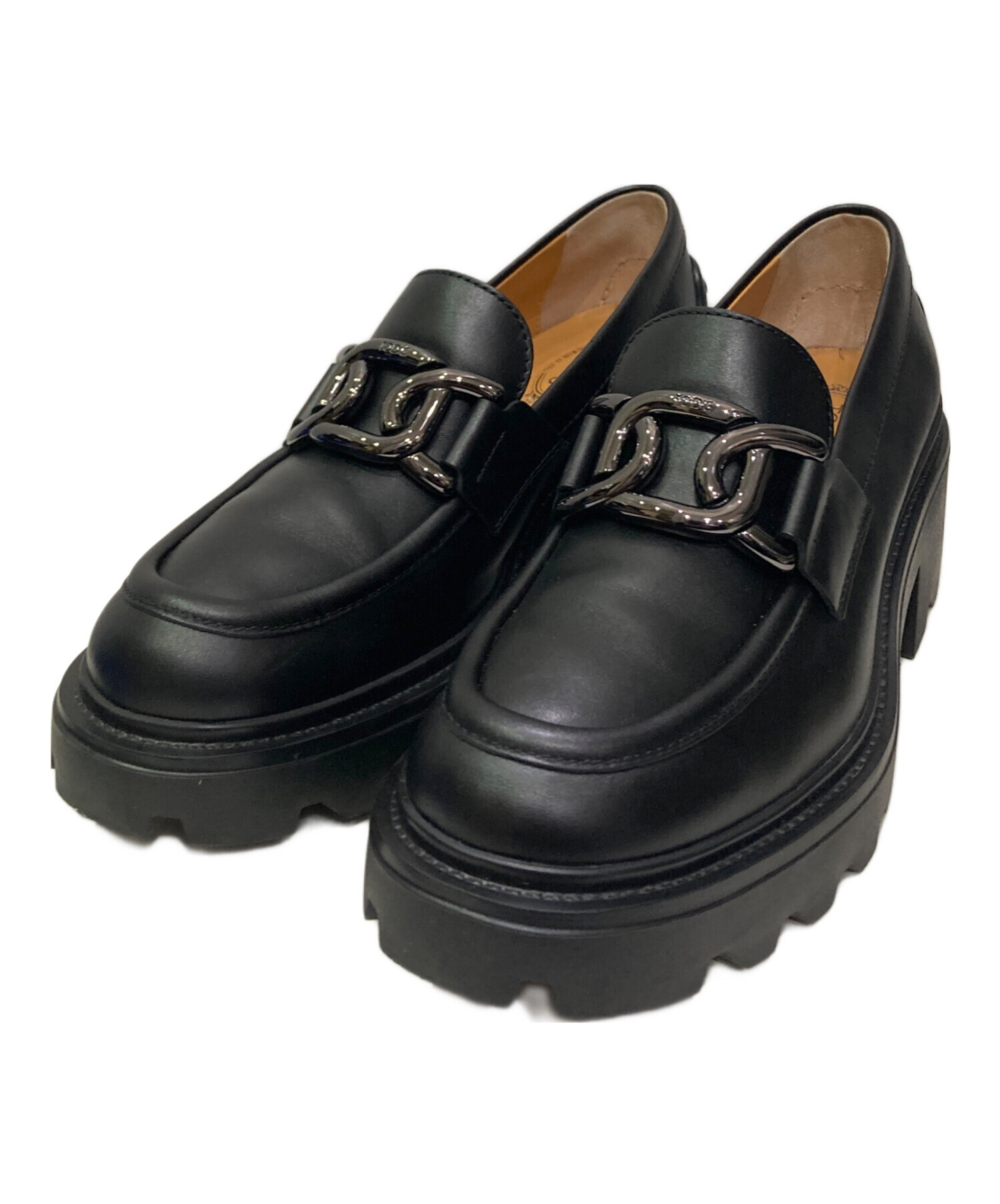 中古・古着通販】TOD'S (トッズ) ケイトレザーローファー ブラック