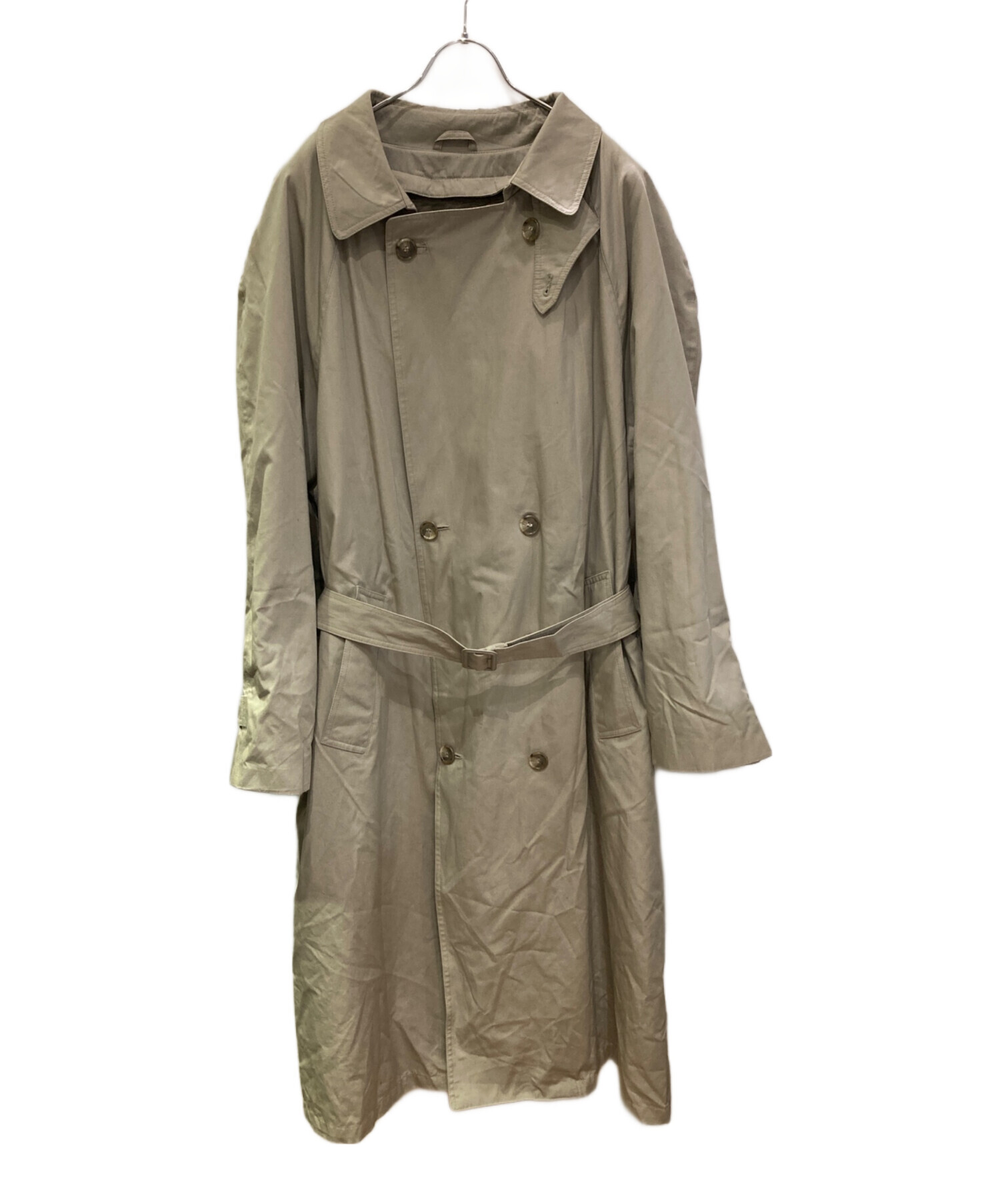 LONDON FOG オリーブグリーン トレンチコート美品古着 LONDON FOG ロンドンフォグ ダブルブレスト トレンチコート 古着 used