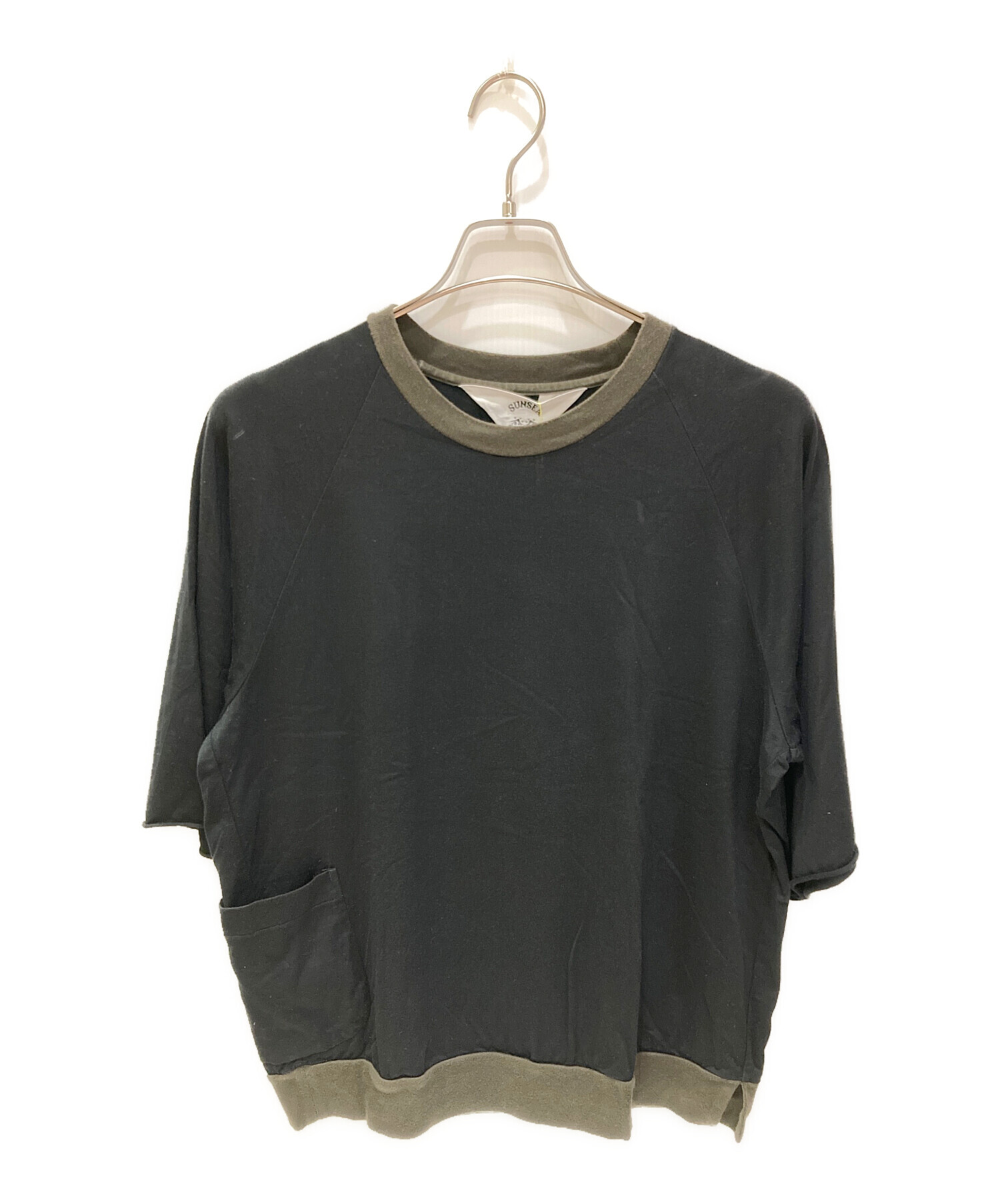 中古・古着通販】SUNSEA (サンシー) 半袖Tシャツ ブラック サイズ:2 