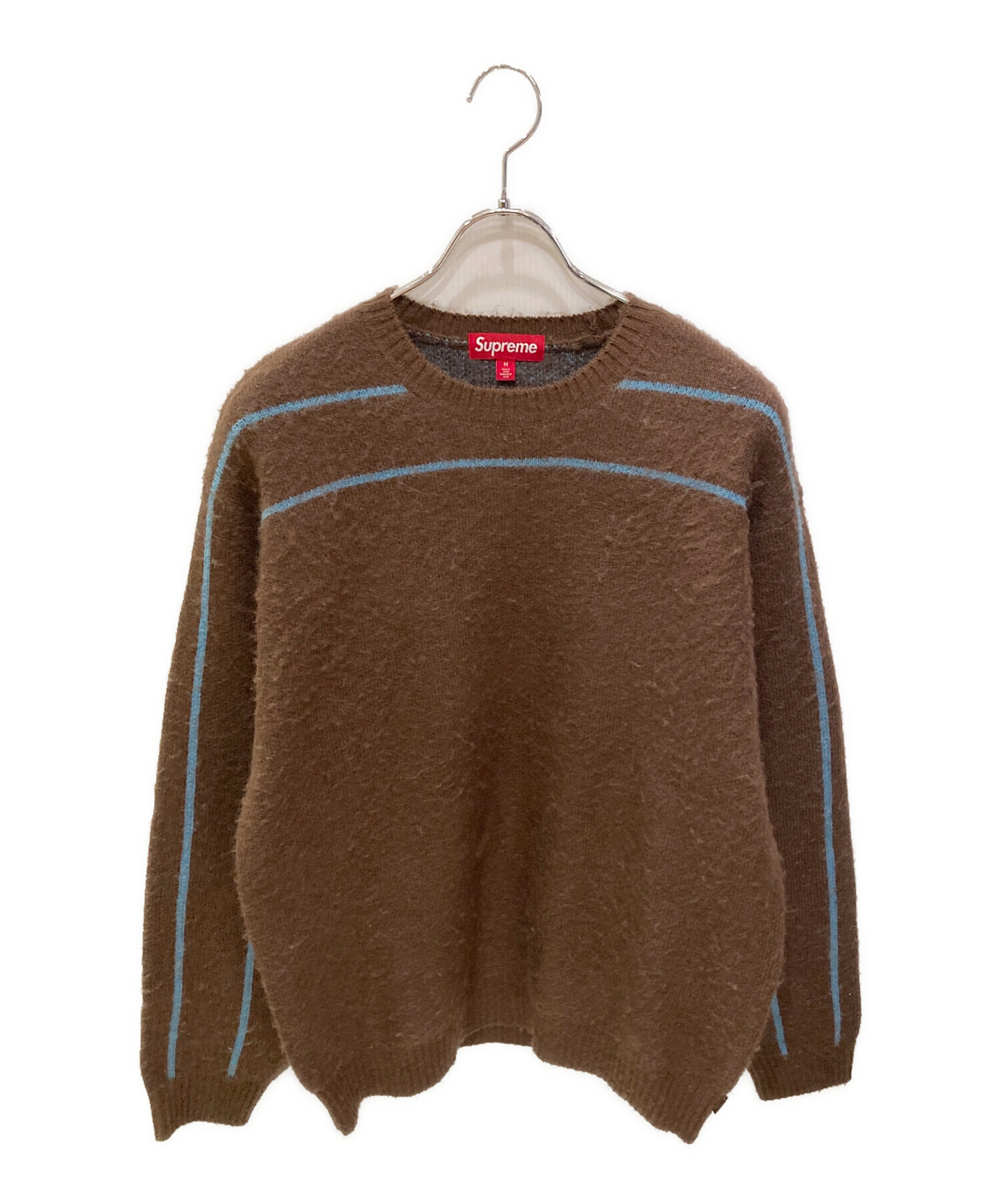 中古・古着通販】SUPREME (シュプリーム) クルーネックニット ブラウン
